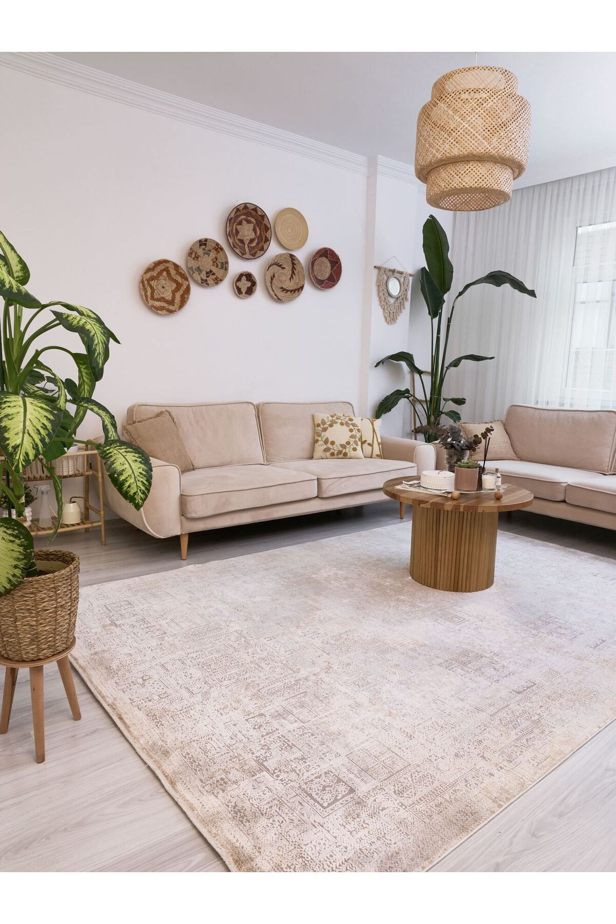 akbel halı & yatak exclusive home design Queen 8101 Altın - Viskon Bambu Halı | Dokuma Salon Halısı