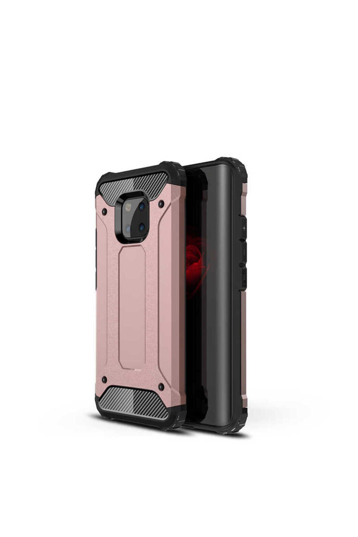halkhouse Huawei Mate 20 Pro Kılıf Zırh Tank Sert Korumalı Silikon Crash Silikon Kapak
