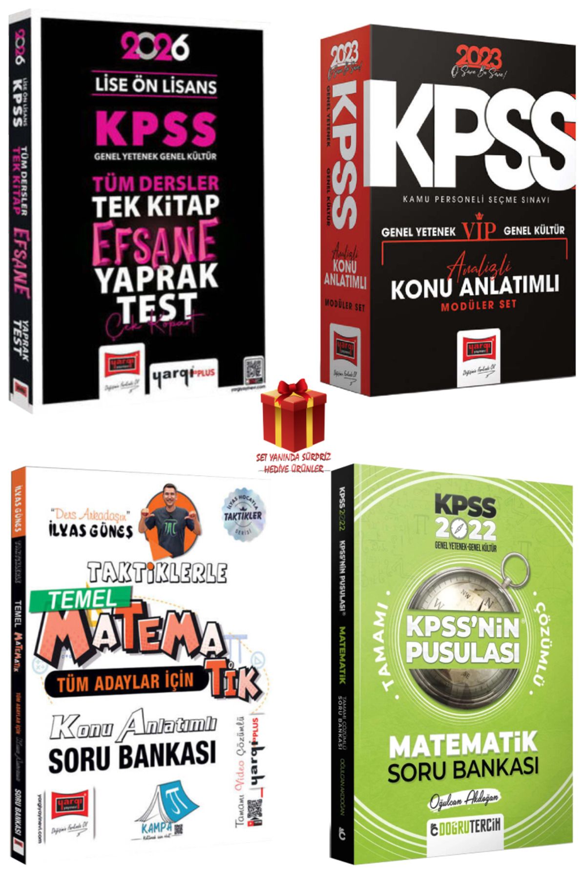 Yargı Yayınları 2026 KPSS Lise-Ön Lisans Tek Kitap Yaprak Test+Konu Anlatım Modüler+İlyas Güneş|Matematik Konu-Soru
