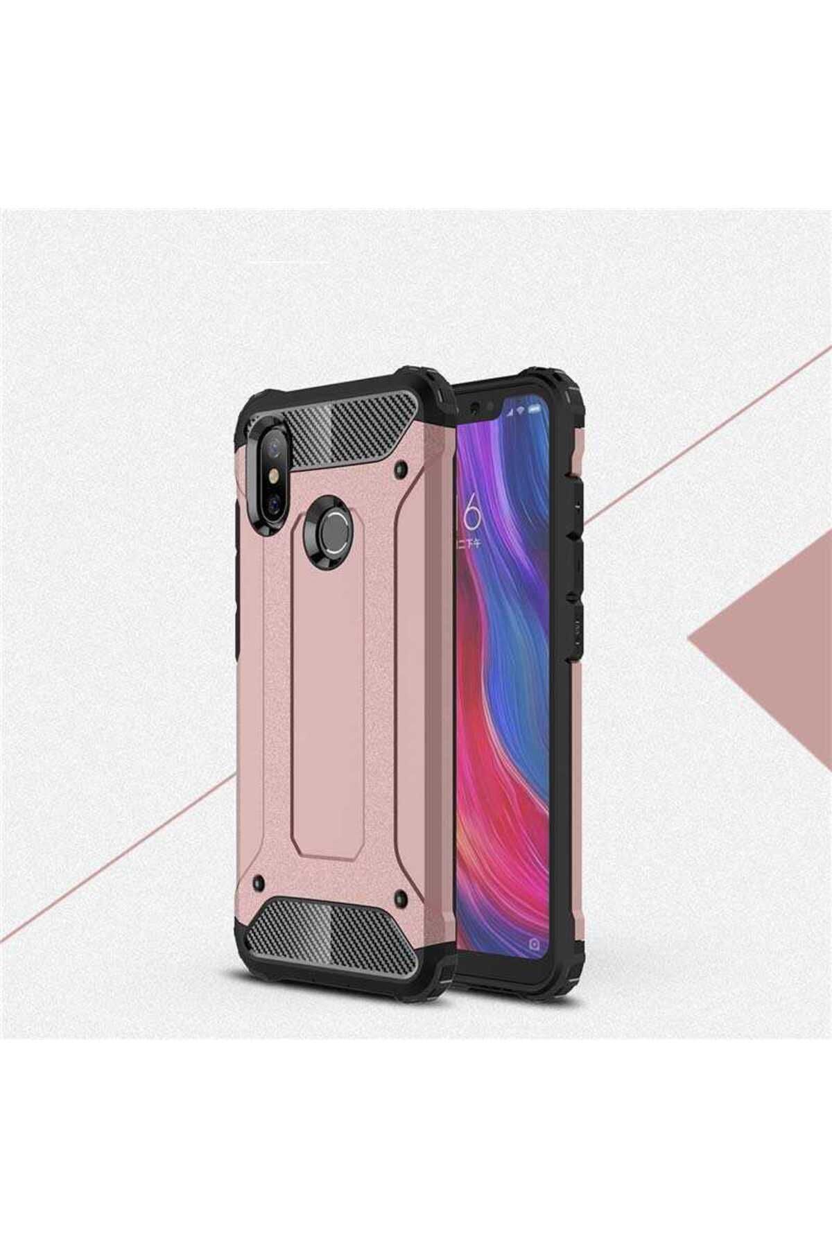 halkhouse Xiaomi Mi 8 Kılıf Zırh Tank Sert Korumalı Silikon Crash Silikon Kapak