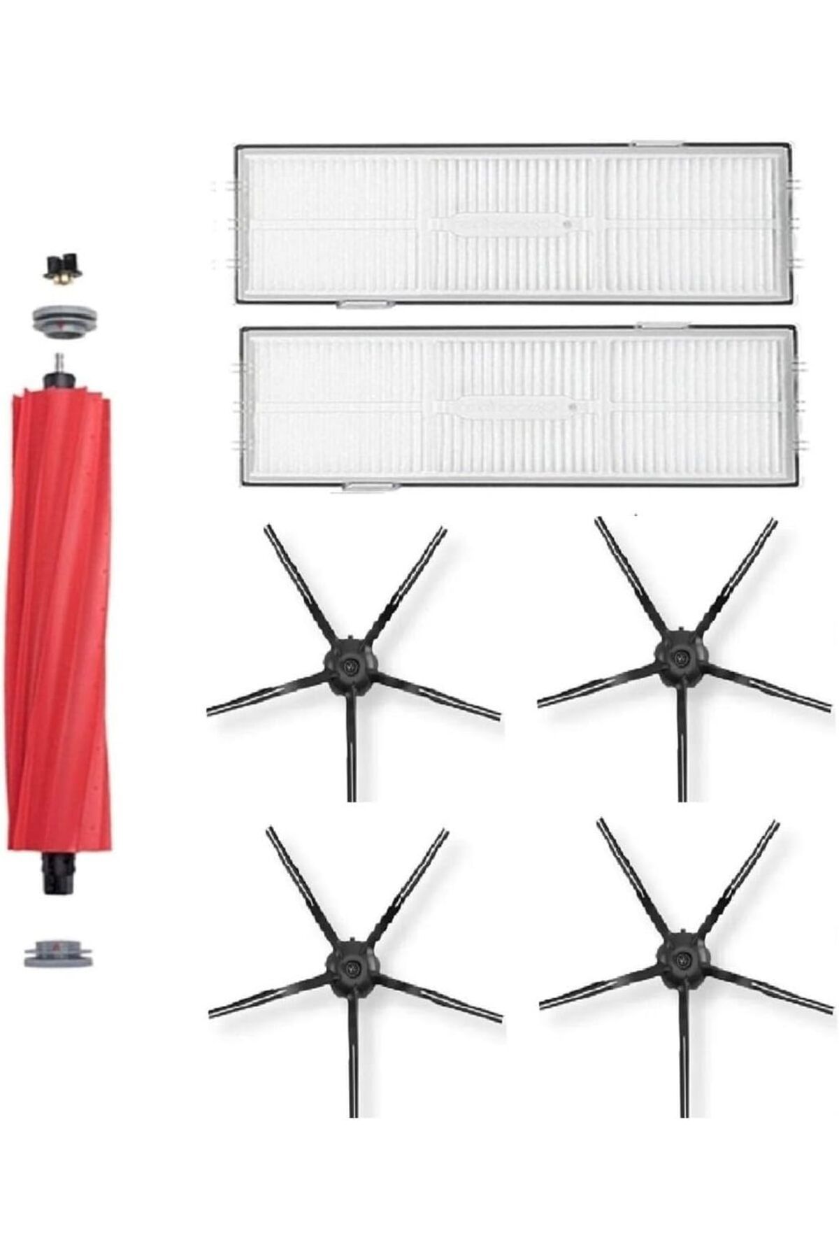 mazıdağı mazzıdağ Siyah Roborock S7 S7 Max S7 Ultra T7 T7s Ana Fırça,Hepa Filtre,Yan Fırça Set-7 Parça