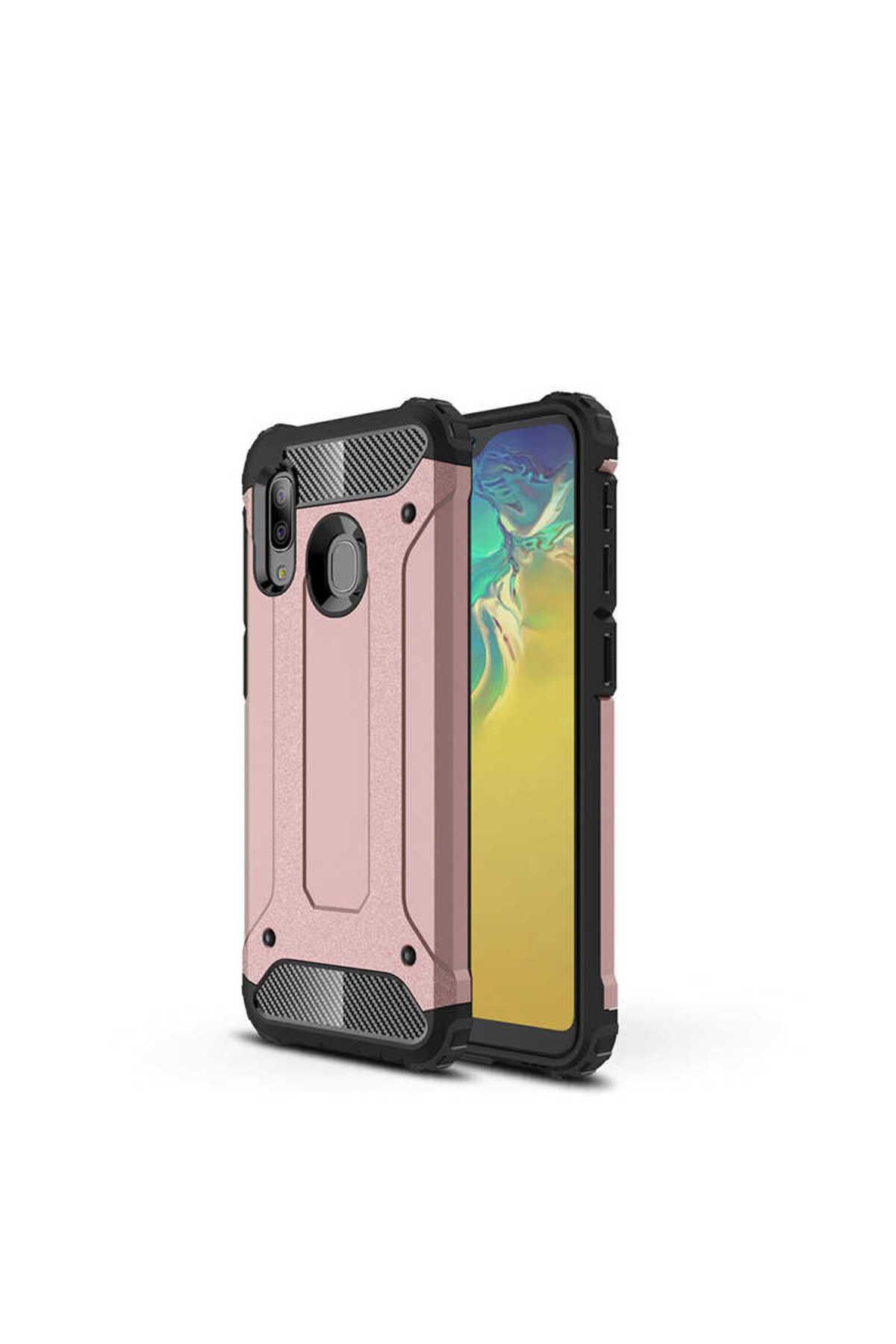 halkhouse Galaxy A20E Kılıf Zırh Tank Sert Korumalı Silikon Crash Silikon Kapak