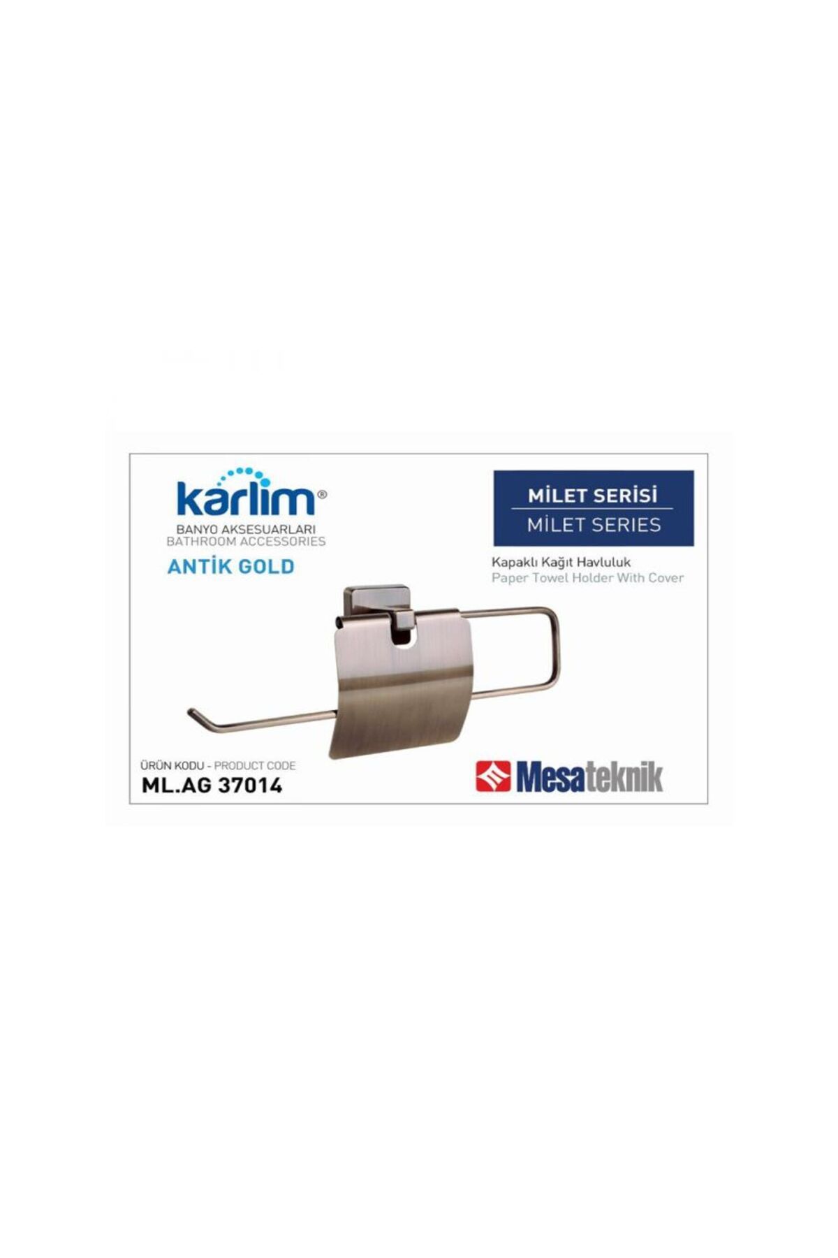 Mesateknik MİLET ANTİK GOLD KAPAKLI KAĞIT HAVLULUK