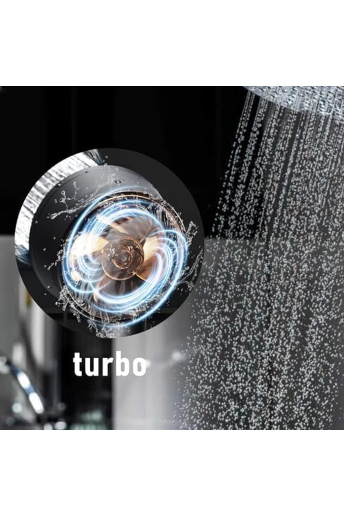 mazıdağı mazzıdağ Turbo Fan 5 Fonksiyonlu Chrome Duş Başlığı, El Duşu, Handshower, Chrome new store 1