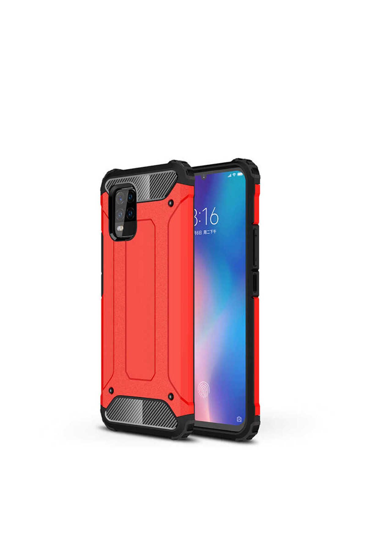 halkhouse Xiaomi Mi 10 Lite Kılıf Zırh Tank Sert Korumalı Silikon Crash Silikon Kapak