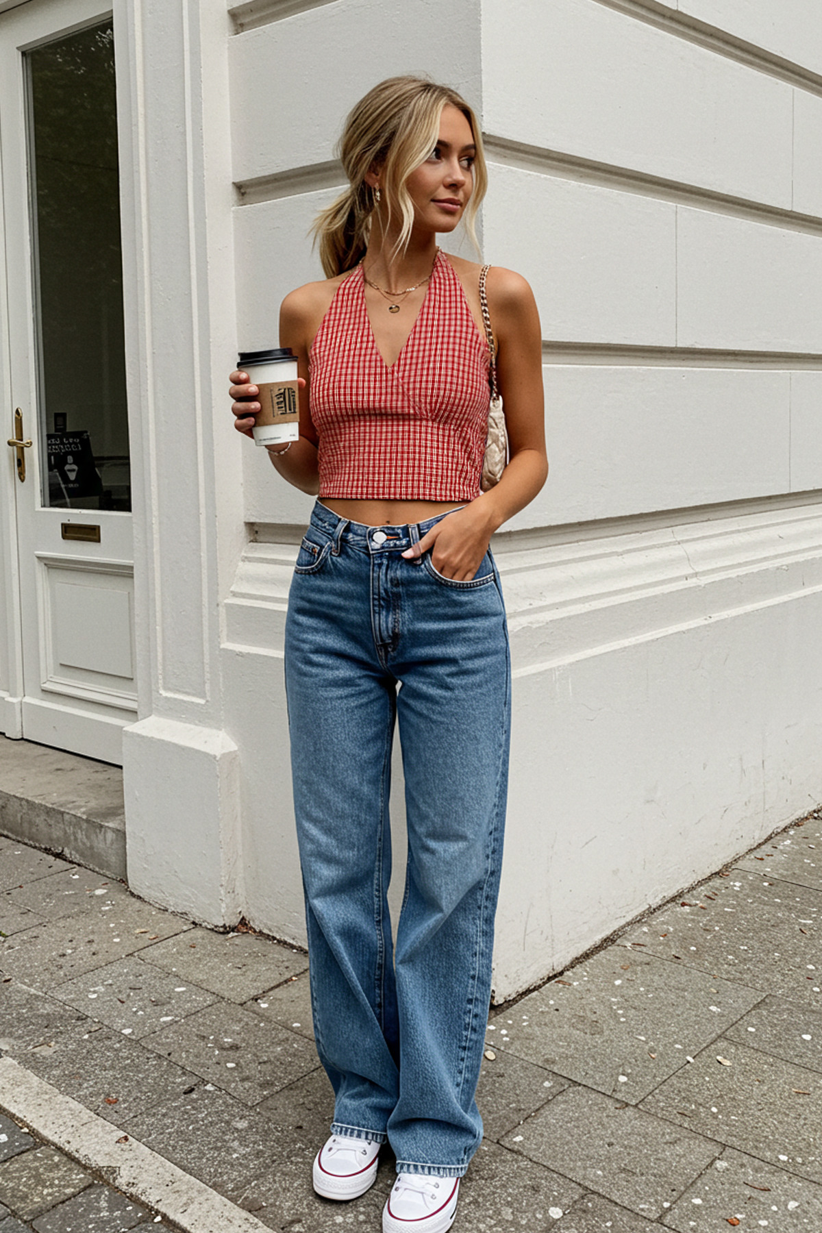 Trendyolmilla  Kırmızı Pöti Kare Boyundan Bağlamalı Fitted Esnek Örme Bluz TWOSS25BZ00565 - Görsel 3