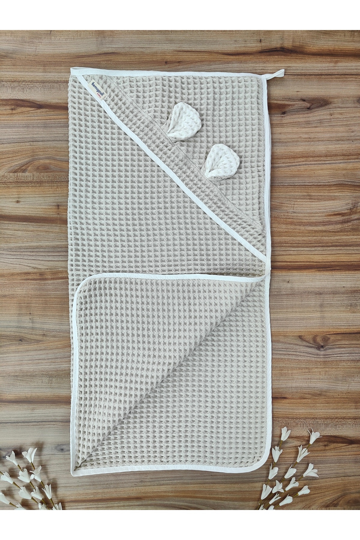 CATRE PİKE BEBEK BATTANİYESİ ÇİFT TARAFLI BEBEK HAVLU ÖRTÜ ULTRA SOFT COTTON YENİDOĞAN HEDİYELİK MEVSİMLİK fotoğrafı 2 (önizleme)