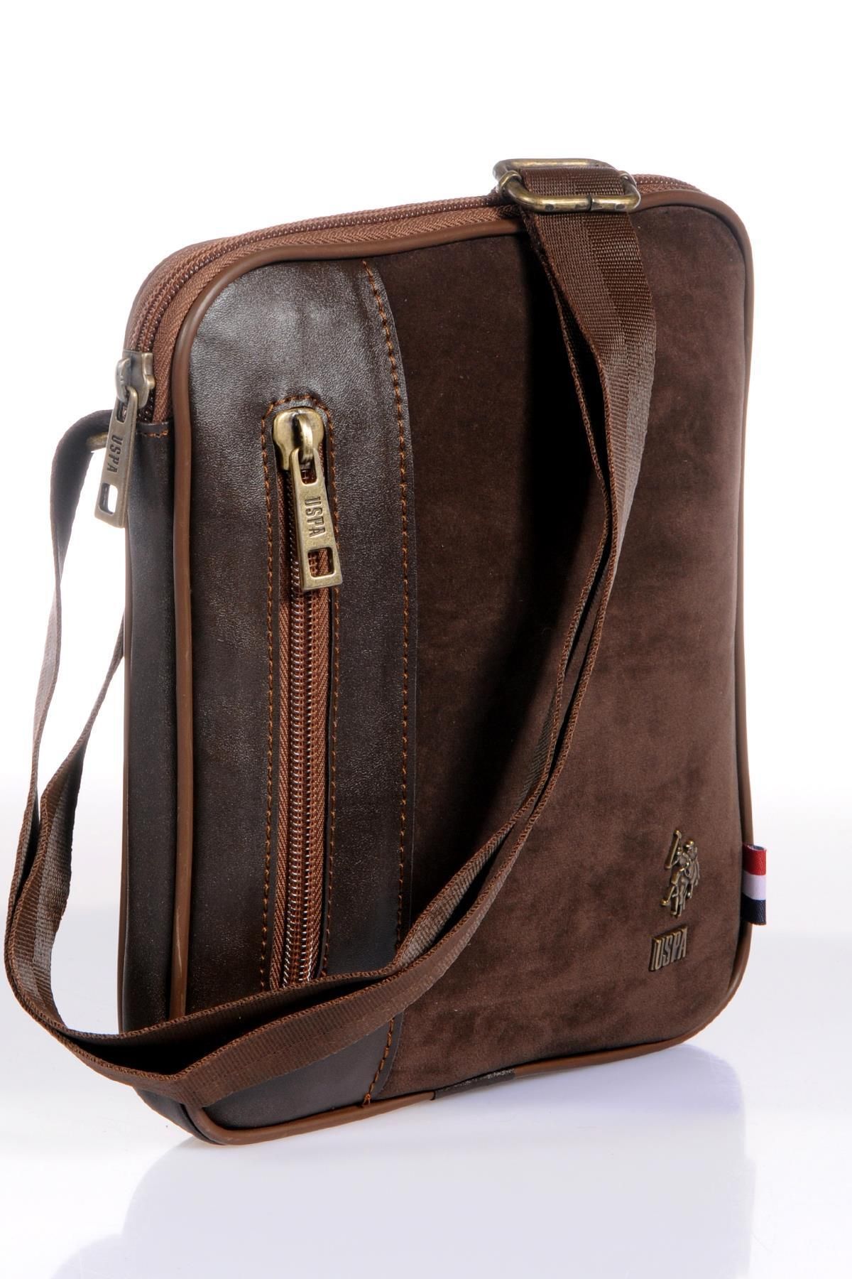 کیف شانه ای چند رنگ مردانه پایه. Polo Assn Pleven Plexr6766 Brown 's Cross U.S. Polo Assn.