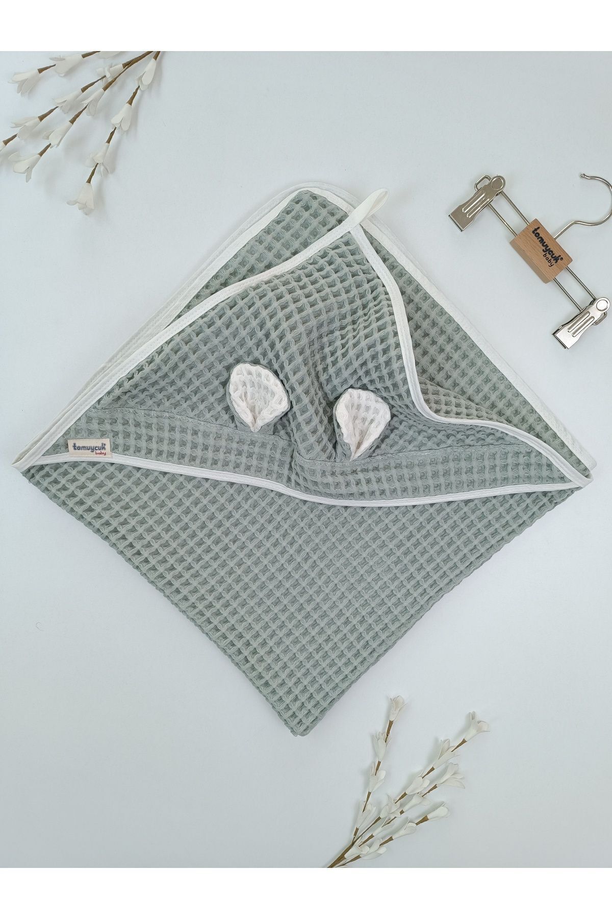 Tomuycuk Mint Pike Bebek Battaniyesi Doğal Organik Uyku Çift Taraflı Bebek Havlu Örtü Yenidoğan Mevsimlik fotoğrafı 4 (önizleme)