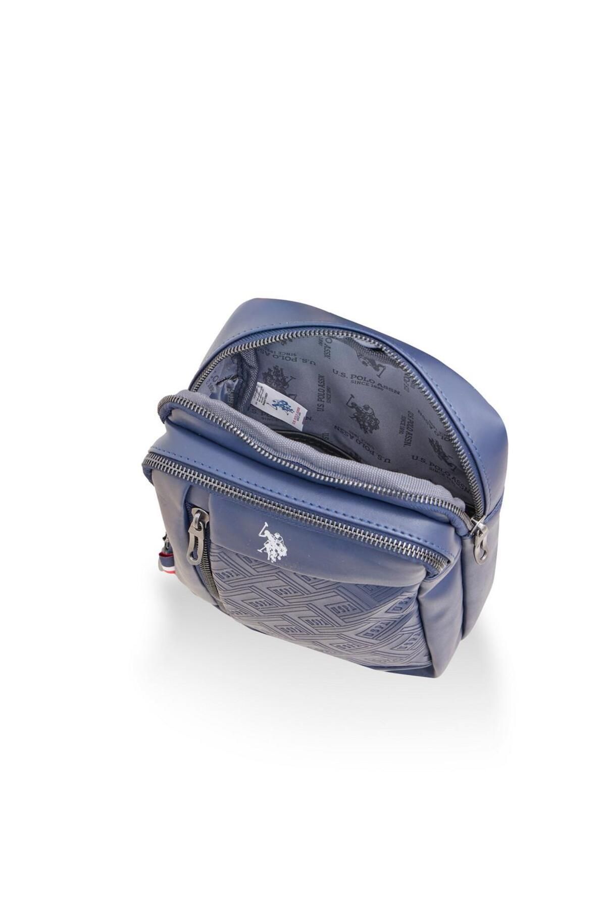 کیف شانه ای آبی مردانه پایه. چوگان Assn. پلون اورجینال U.S. Polo Assn.