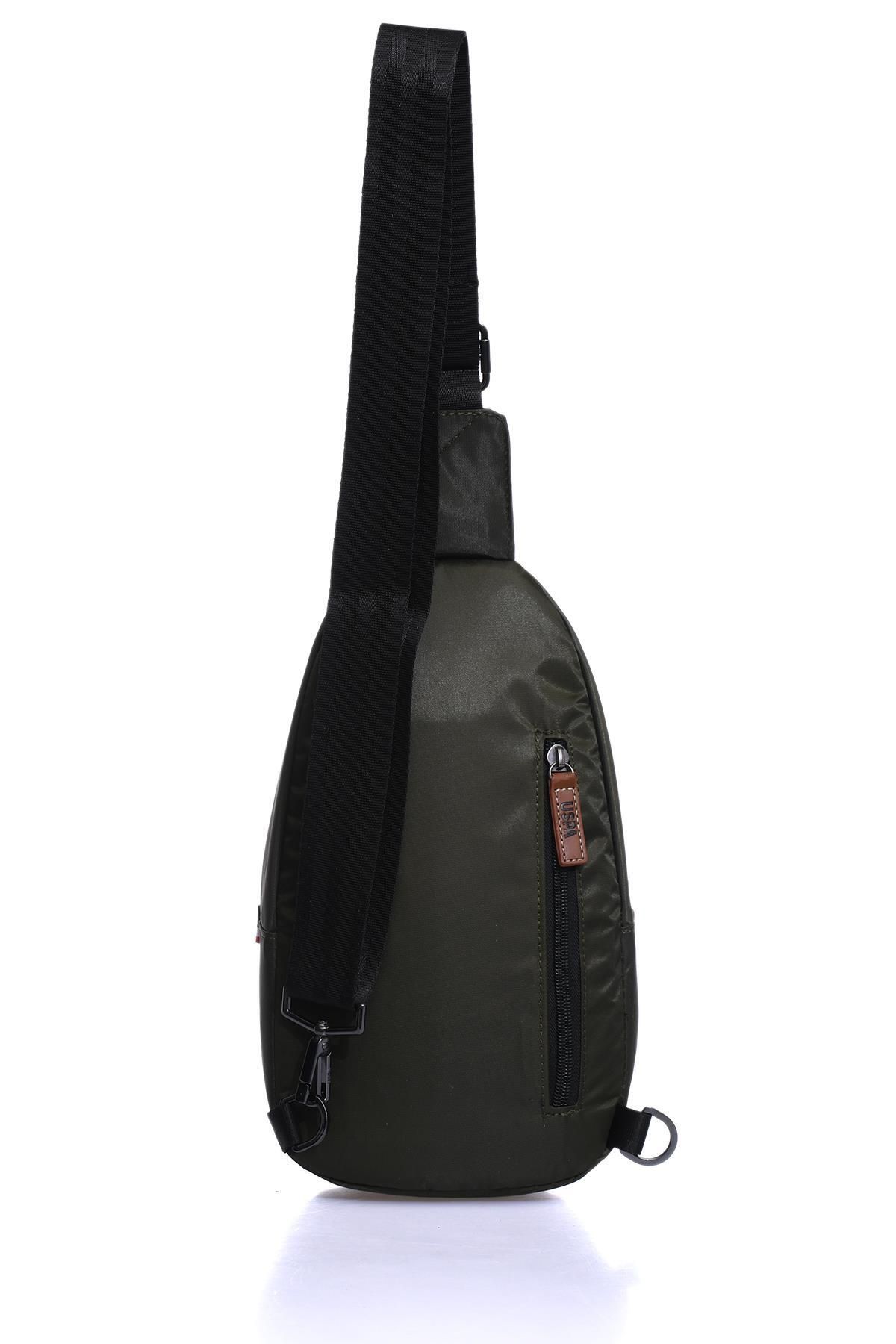 کیف شانه ای سبز مردانه و زنانه PLEXR22463 صلیب پستان یونیسکس کوله پشتی بدن U.S. Polo Assn.