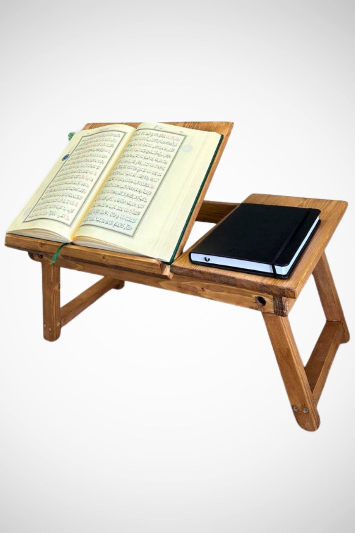 PAWN MARK COMPANY Ahşap Kuran-ı Kerim Rahlesi -Ergonomik, Katlanabilir, Ayarlanabilir ve Konforlu Masaüstü Kitap Okuma