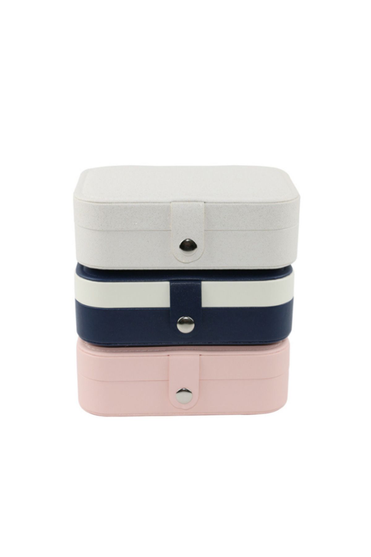 Generic-Practical Double-Layer Jewelry Bag - Pink 2