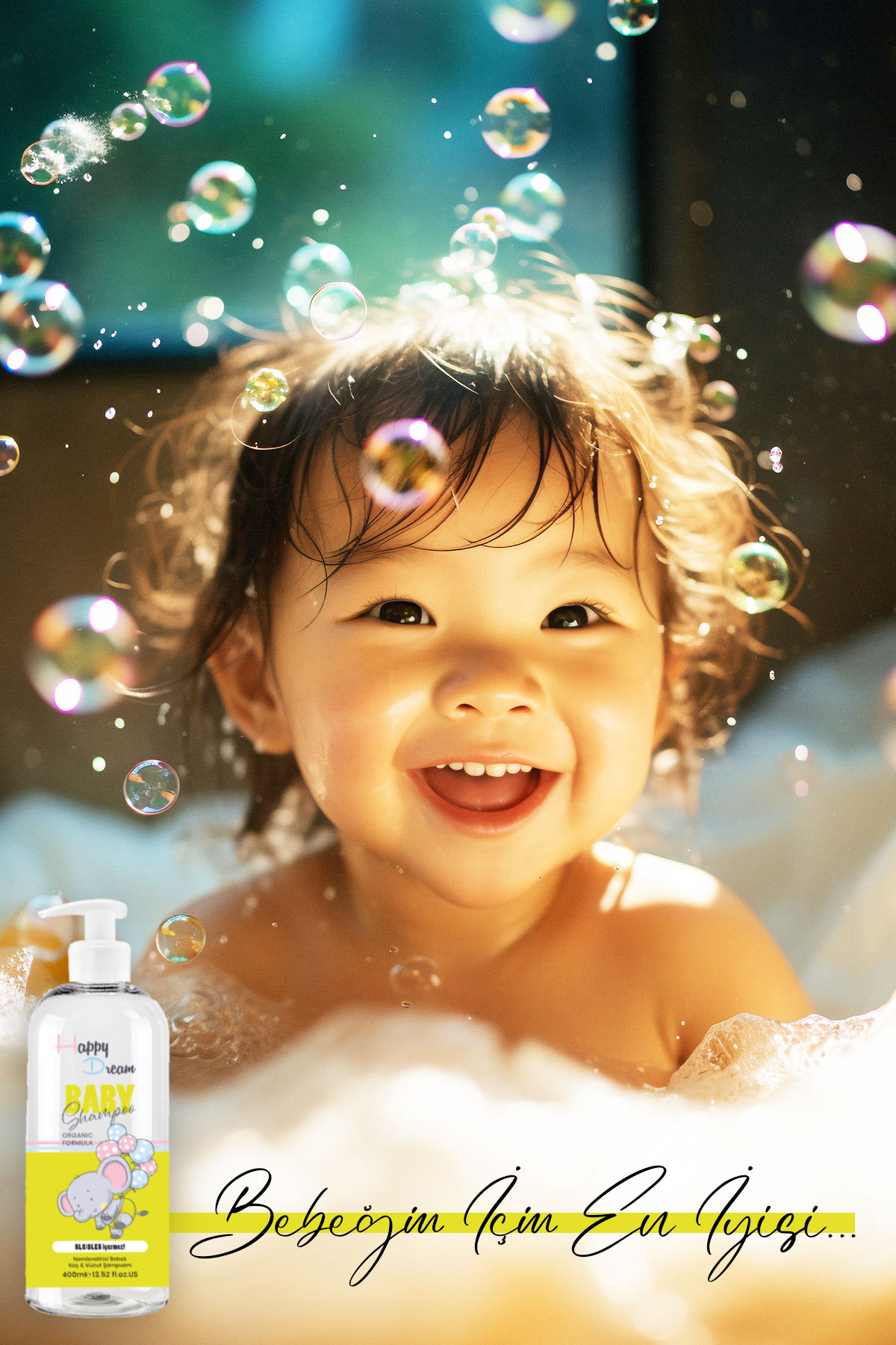 Happy Dream Bebek Şampuanı Göz Yakmayan %100 Vegan Fomül 400ml fotoğrafı 4 (önizleme)