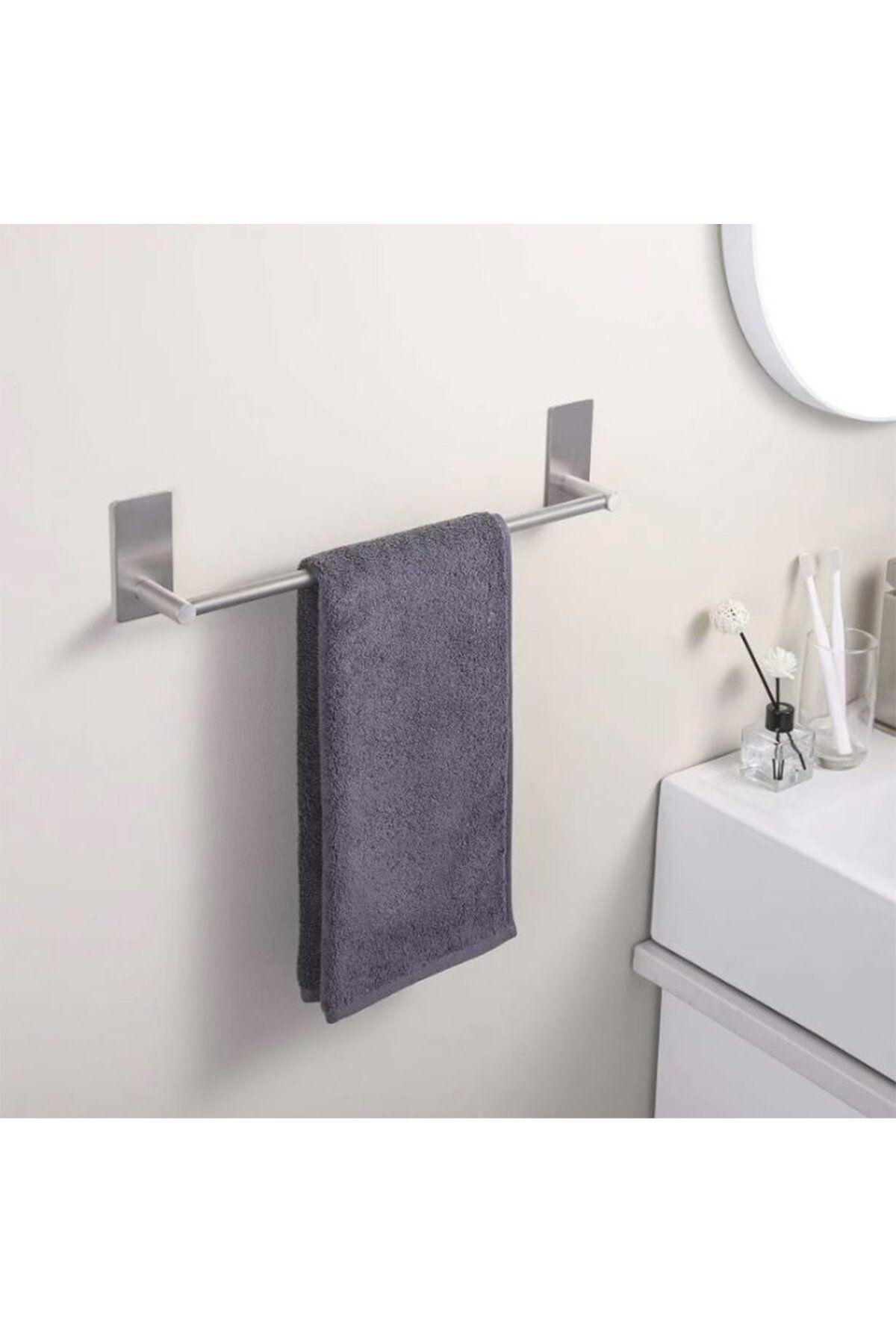 DUREVO Banyo Havlu Askısı Paslanmaz Çelik Kendinden Yapışkanlı