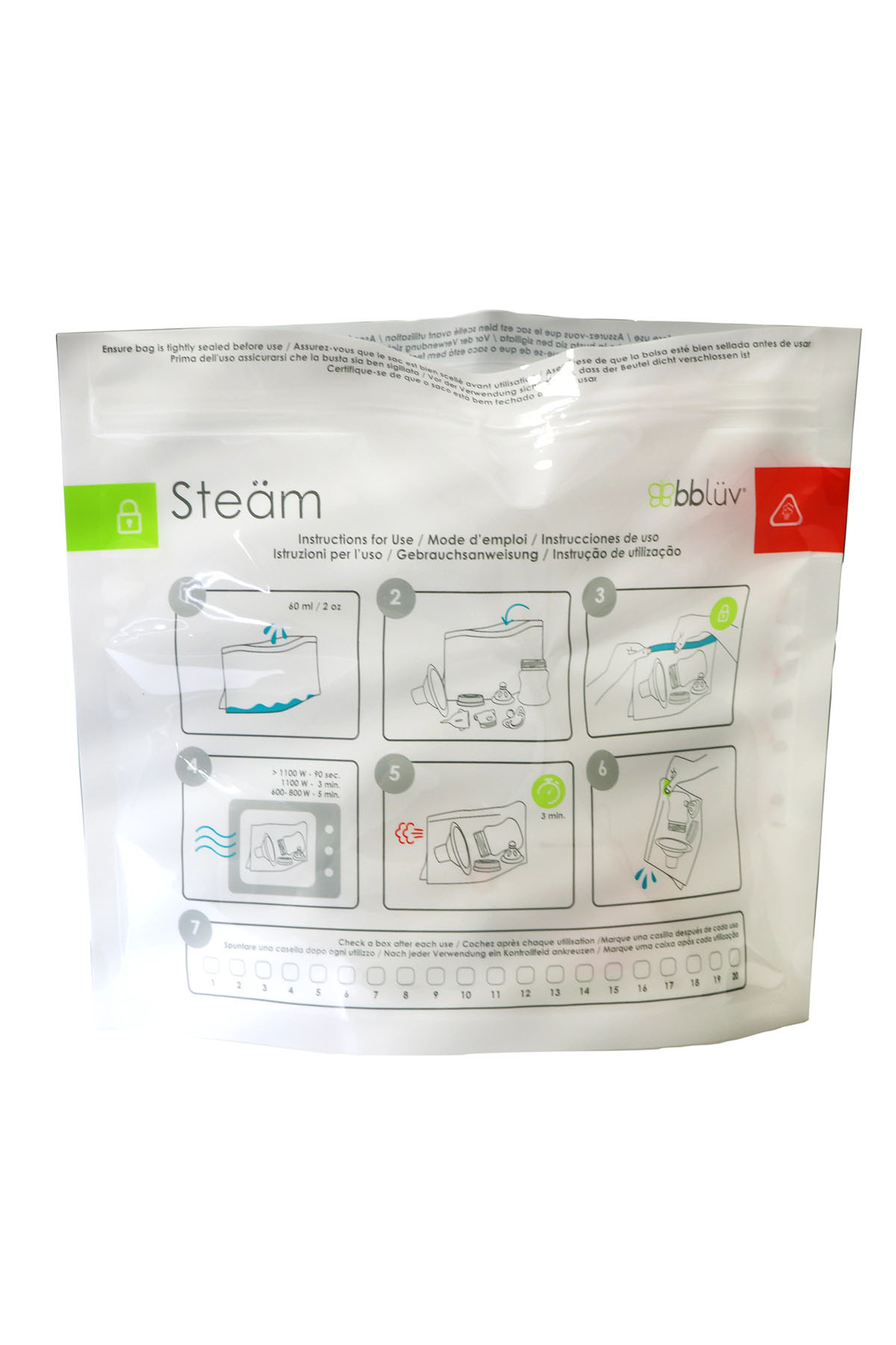 bblüv Steäm Mikrodalga Sterilizasyon Poşeti fotoğrafı 4 (önizleme)