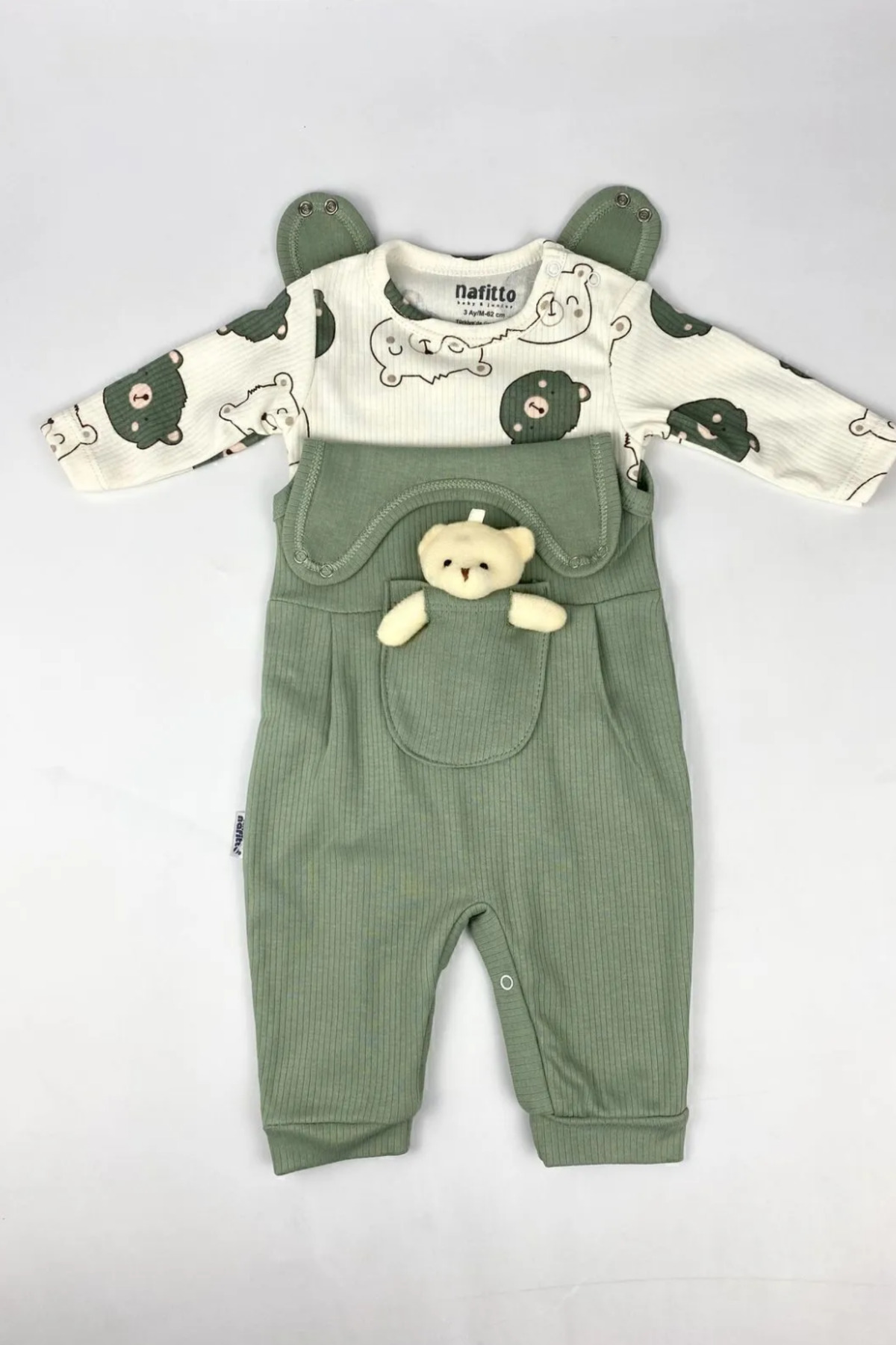 Genel Markalar Oyuncak Ayılı Bebek Tulum - Zıbın ve Tulum – 3-6-9 Ay Bebek Giyim fotoğrafı 5 (önizleme)