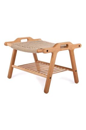 unboxdeco Corn Masif Kayın Ahşap Ayak Uzatma Pufu, Tabure