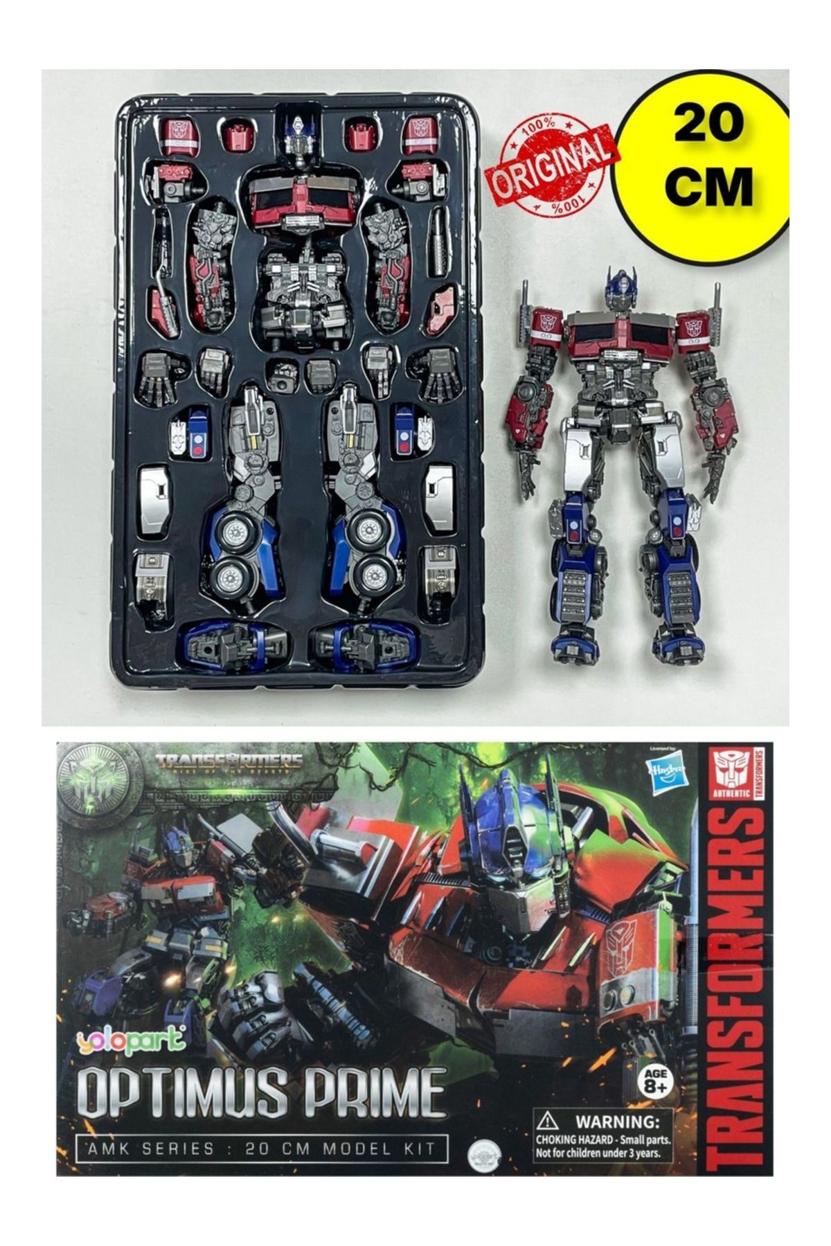 BAŞEL TRANSFORMERS RİSE OF THE BEASTS AMK SERİES OPTİMUS PRİME MODEL KİT 20 CM 8+ - 2