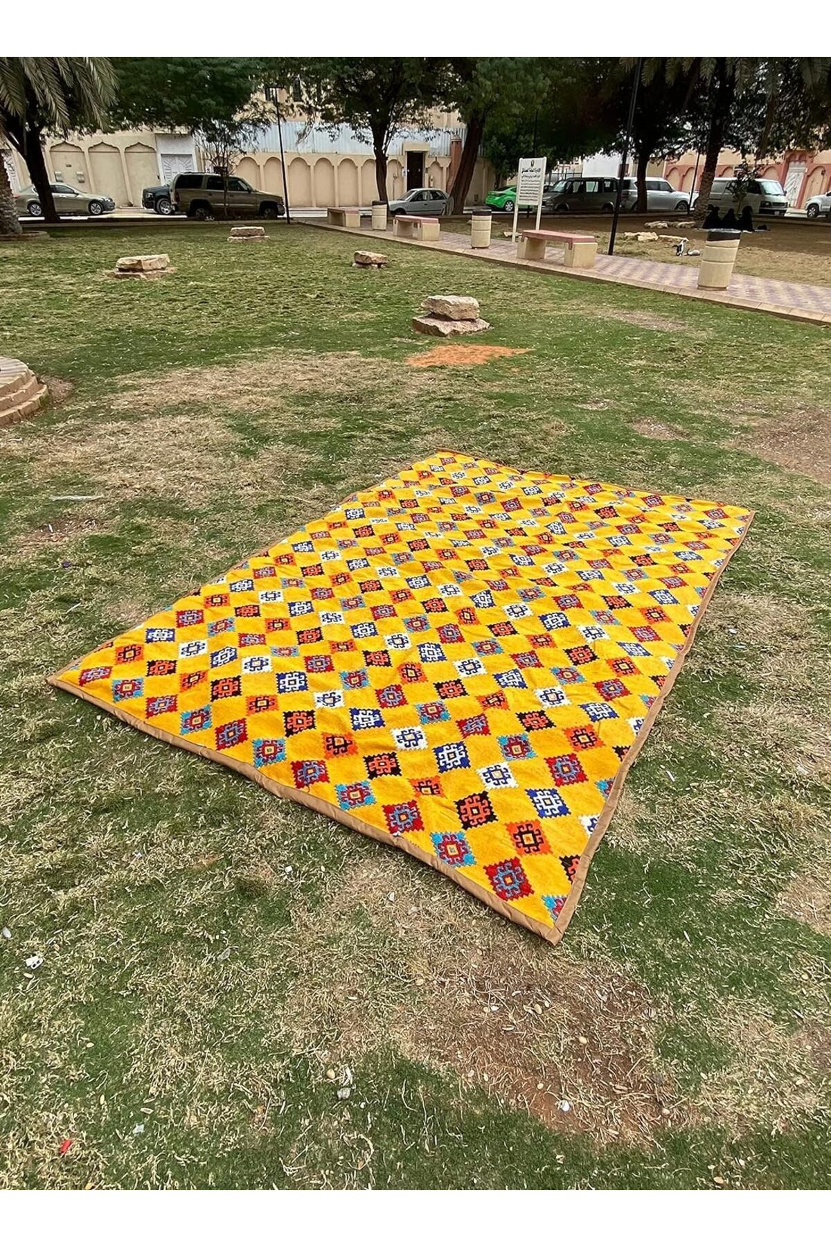 مجموعة جلسات خارجية أرضية للبر تتسع 8 أشخاص – قماش سوري