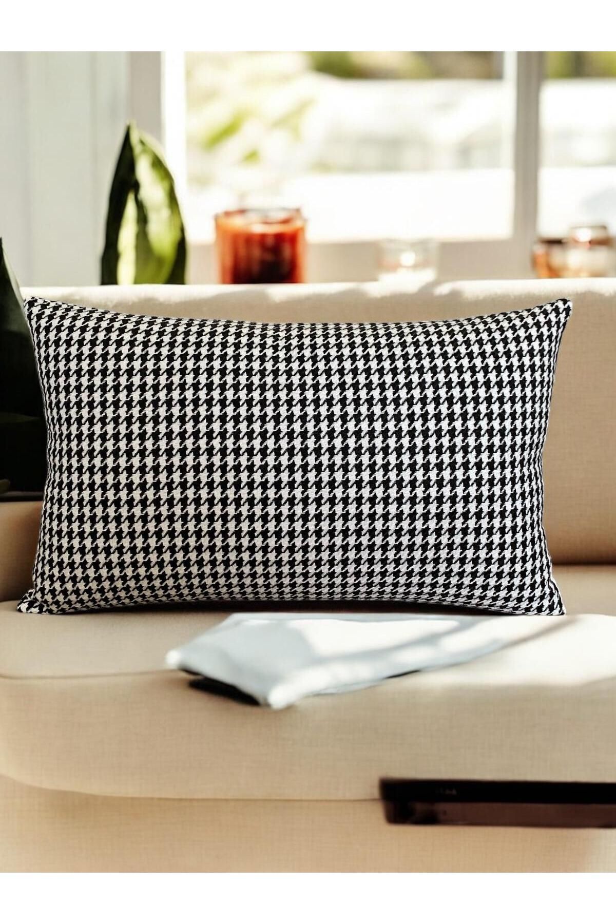 shop KİSSEN 30x50 Kazayağı Desenli Kırlent Kılıfı