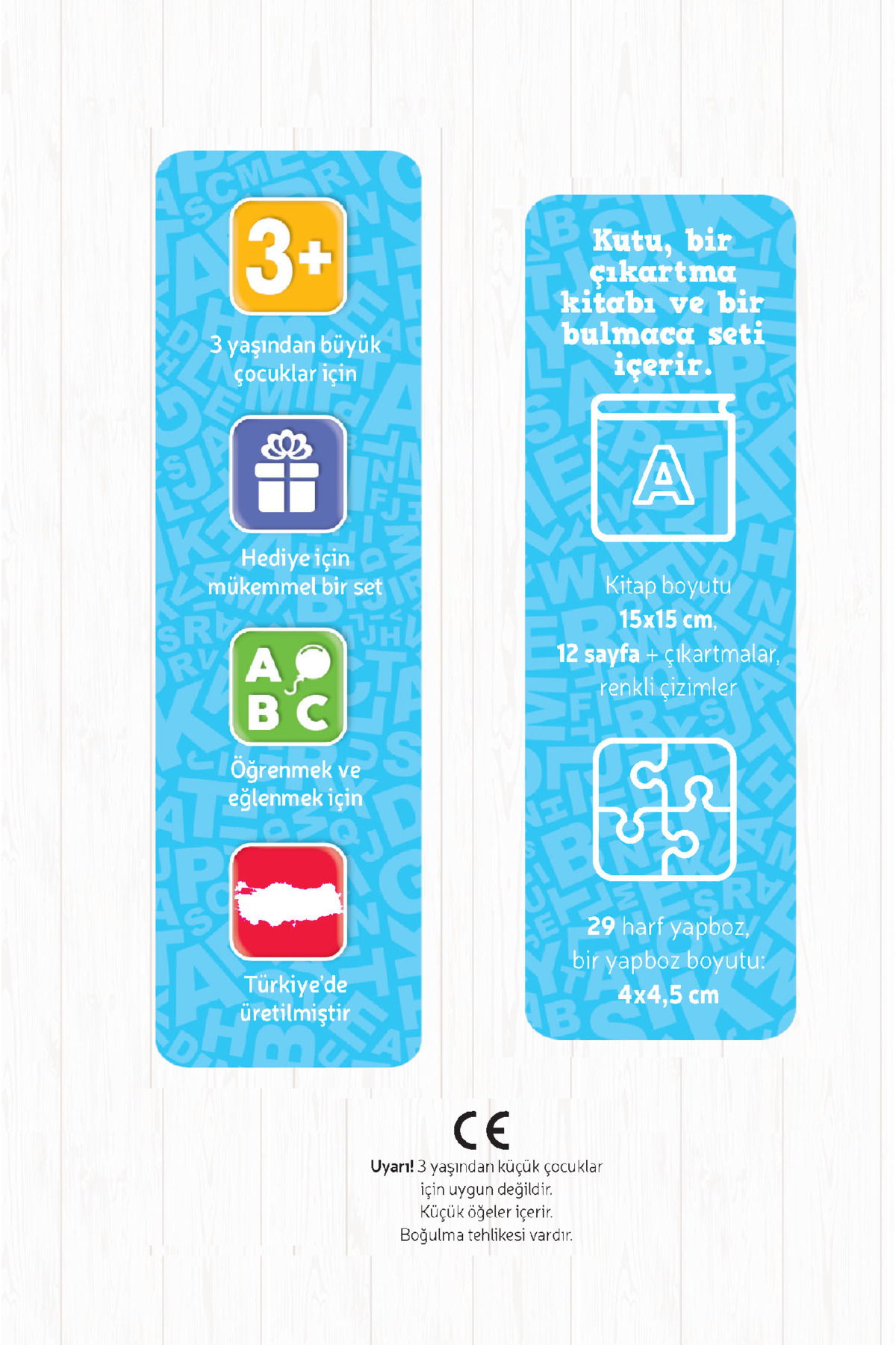 Dikkat Atölyesi Yayınları Harfler Puzzle 28 Parça (PUZZLE STİCKERLI HARFLER ETKİNLİK KİTABI) fotoğrafı 4 (önizleme)