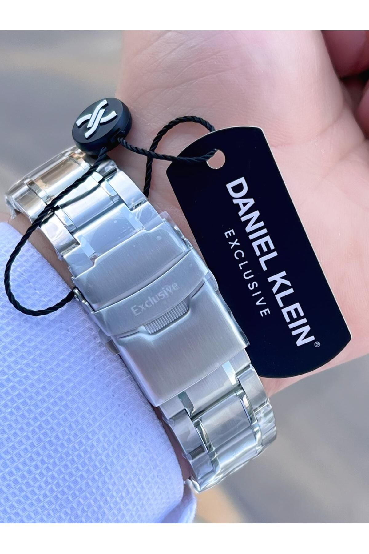 Daniel Klein-Steel Cord Black Dial Inner Functions Active 3 Atm Men's Wrist Watch Edk.1.10721.1 7