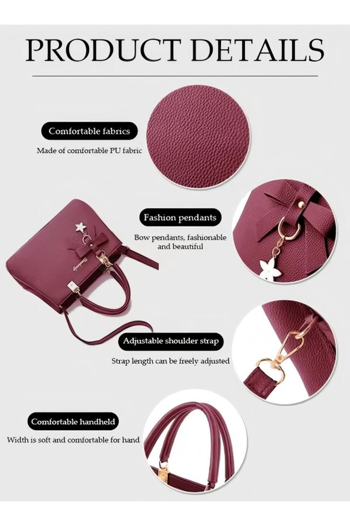 Generic-Adjustable shoulder strap, single shoulder crossbody bag with multiple pockets design, high-quality 7
