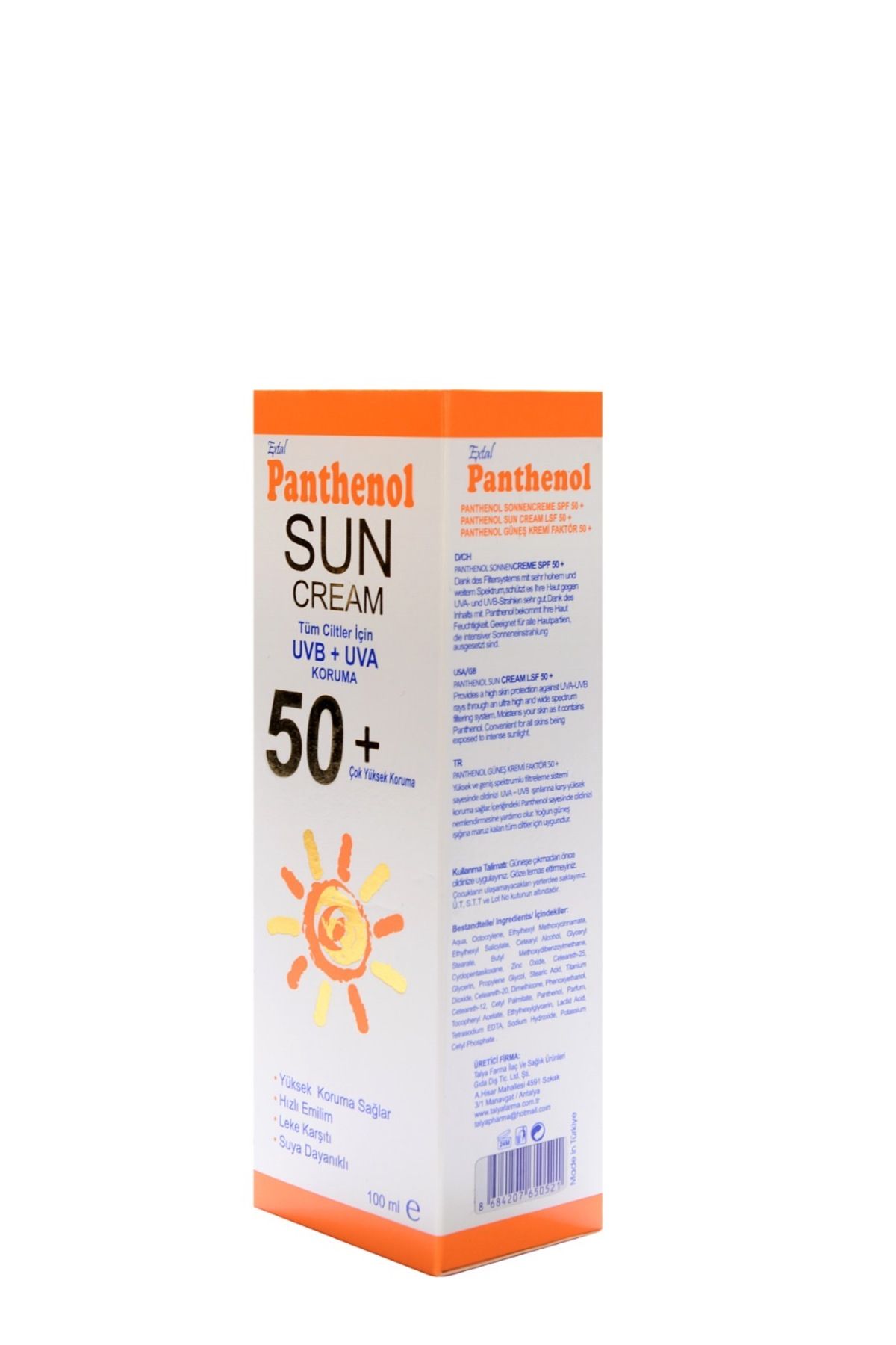 Panthenol-SPF 50 Sunscreen - Uvb Uva 100ml 4