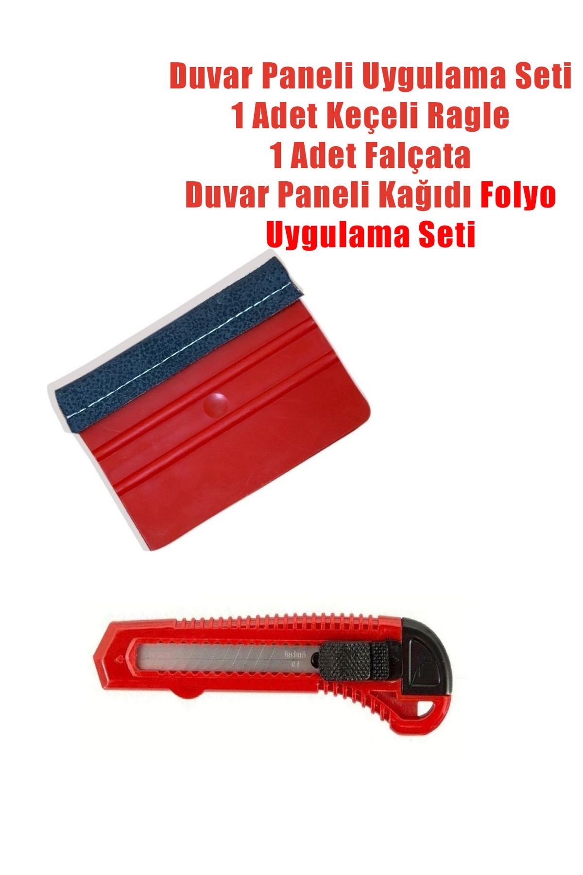 Bien Home Duvar Paneli Uygulama Seti 1 Adet Keçeli Ragle 1 Adet Falçata Duvar Paneli Kağıdı Folyo Uygulama