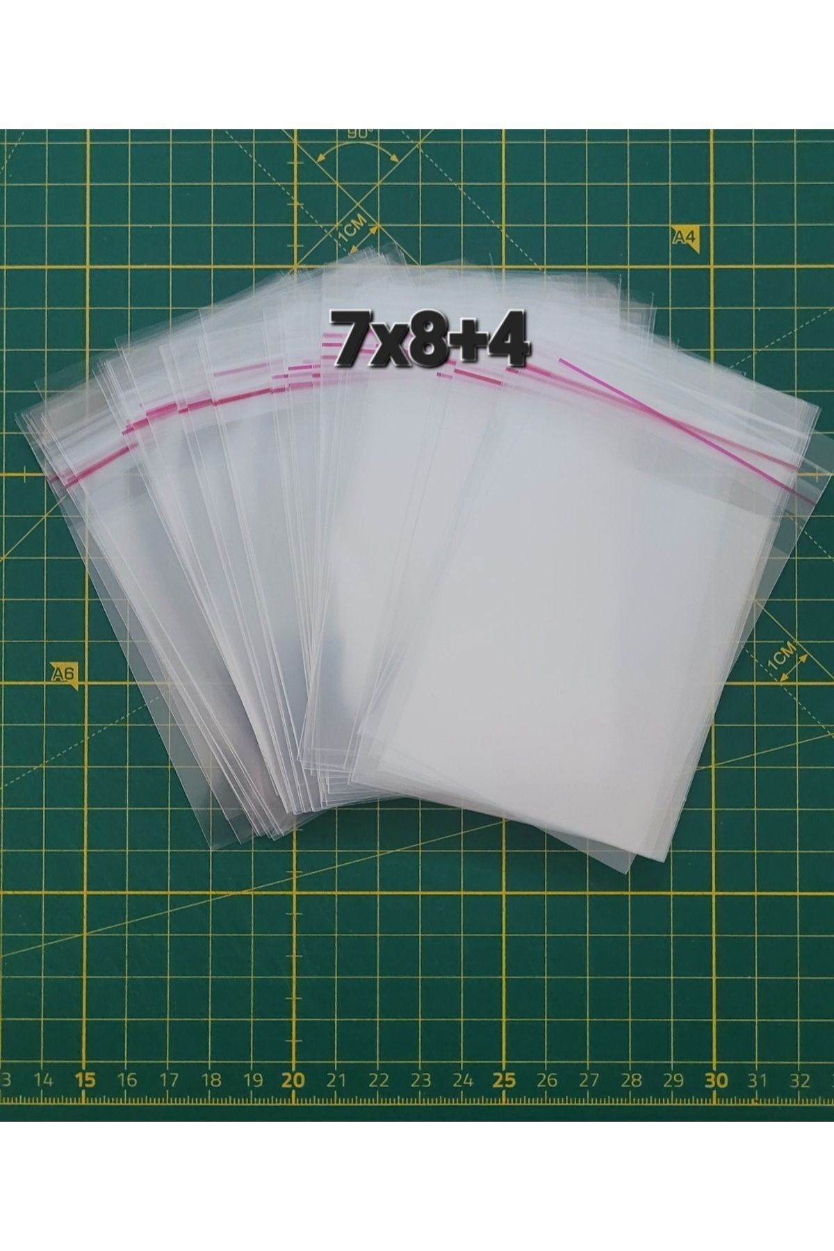 arminow YAPIŞKAN BANTLI ŞEFFAF POŞET 7X8+4 CM (7X12 CM) 100 ADET - BİJUTERİ/TAKI İÇİN UYGUNDUR.