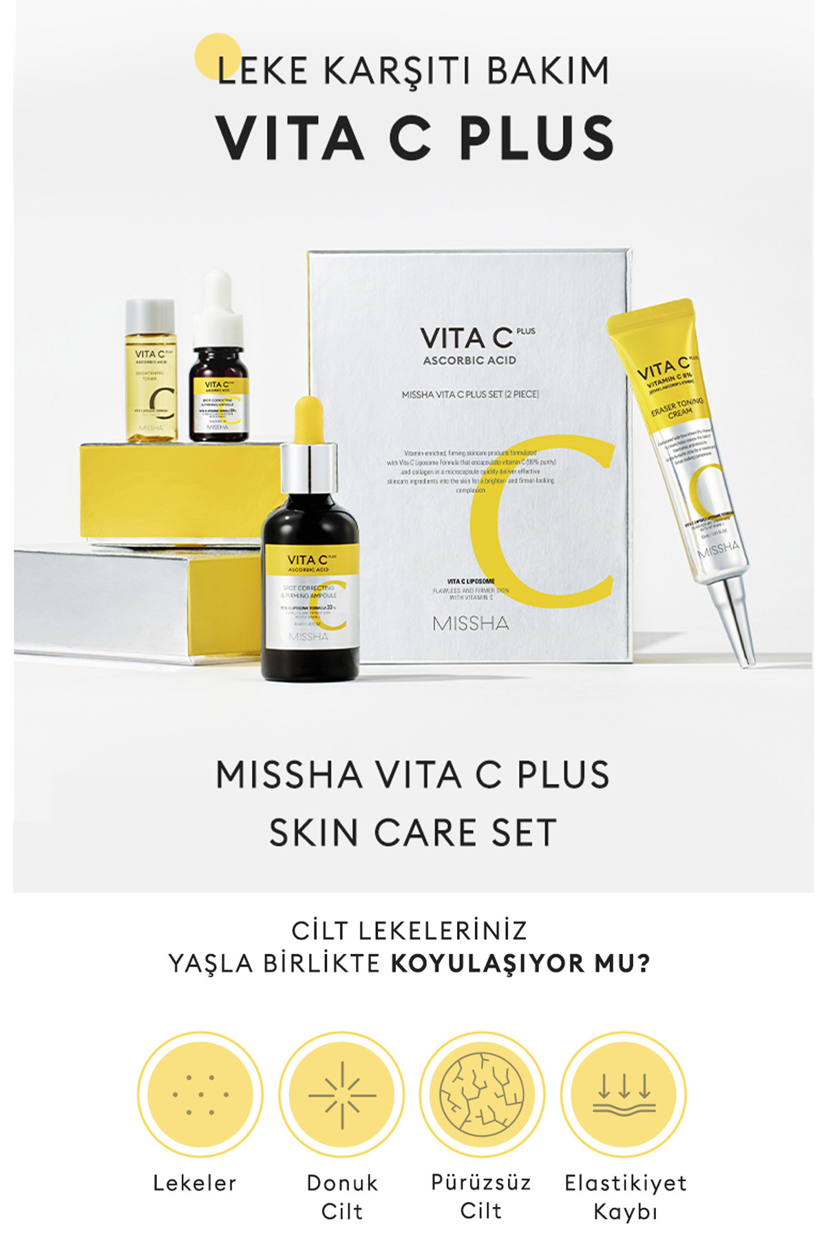 Leke Ve Yaşlanma Karşıtı C Vitamini Içerikli Aydınlık Görünüm Sunan Bakım Seti Vita C Plus Set — 111197 — تصویر 2 از 6