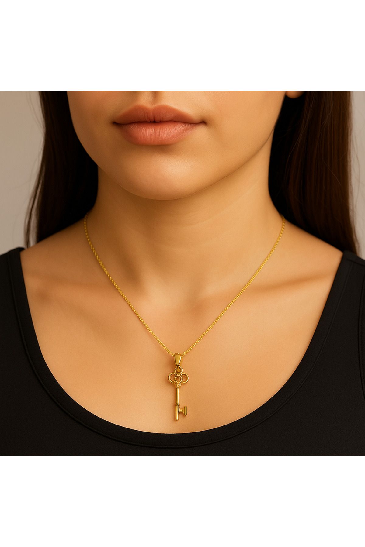 cengizjewellery 14 Ayar Altın Anahtar Kolye Ucu