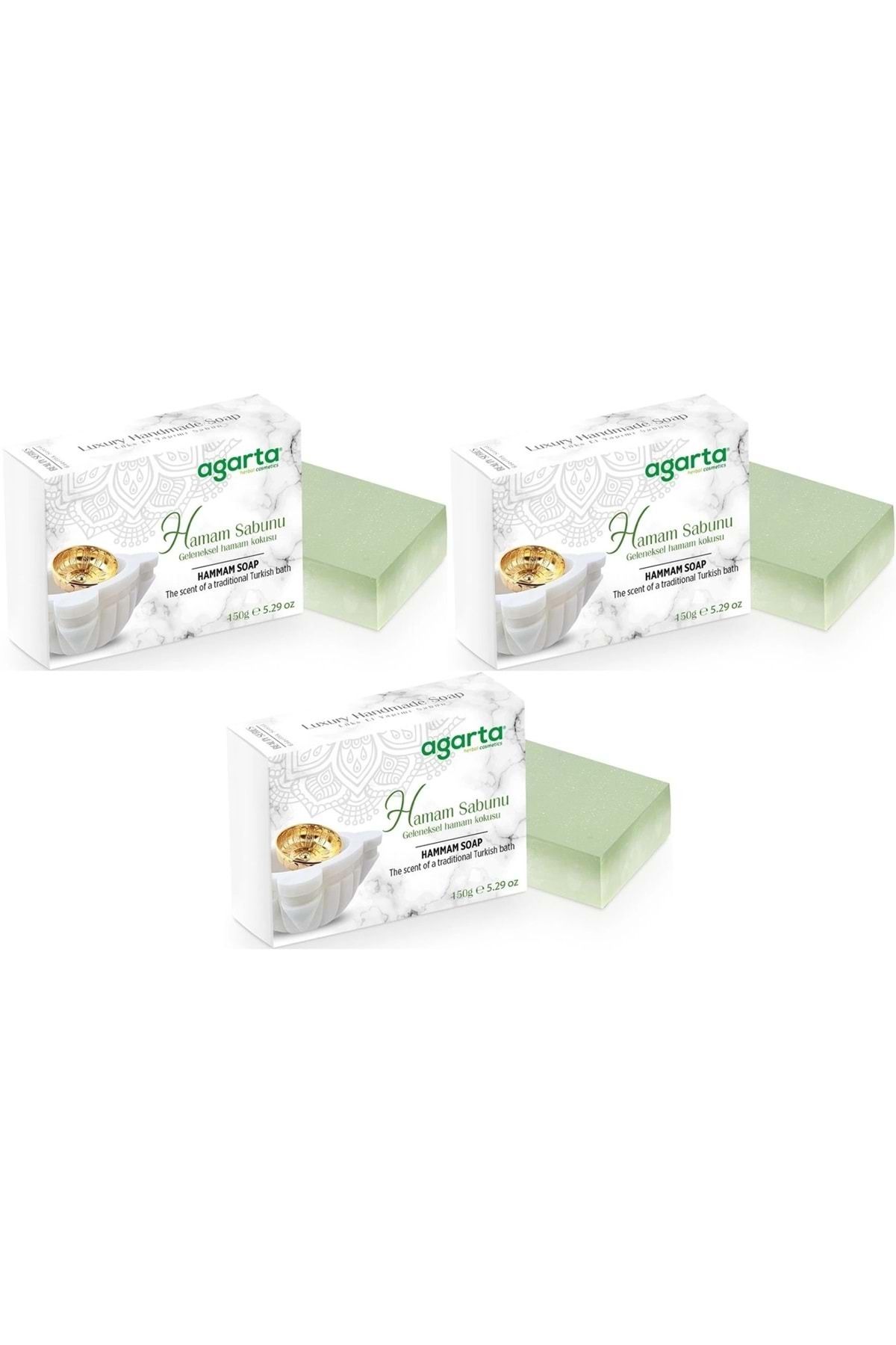 Agarta El Yapımı Doğal Sabun 150gr Hamam (3 LÜ SET)