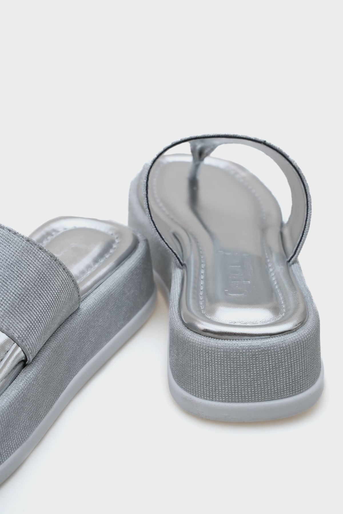 Capone Outfitters-Γυναικείες παντόφλες Margalo Wedge Heeled Stone Flip Flops 5