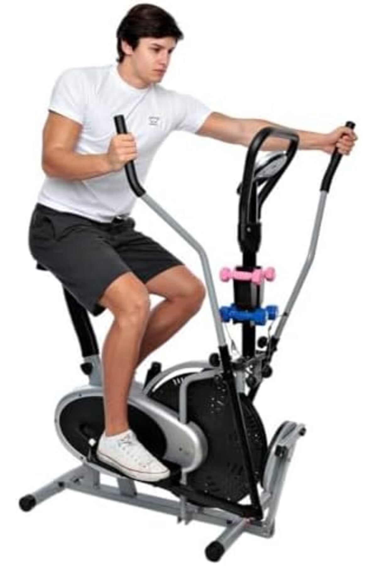 دراجة تمارين اوربتراك 3 في 1 مع تويستر لتمارين الخصر مع دمبل لتمارين العضلات,مع شاشة LCD,يتحمل 120كج