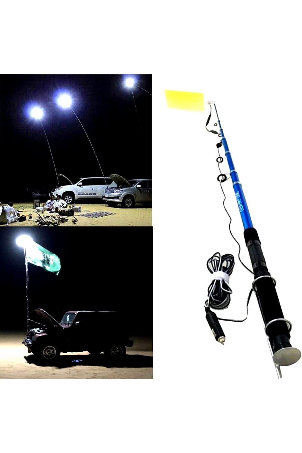 مجموعة إضاءة تخييم 360 ليت ليد مقاومة للماء 9600 لومن – تحكم عن بعد