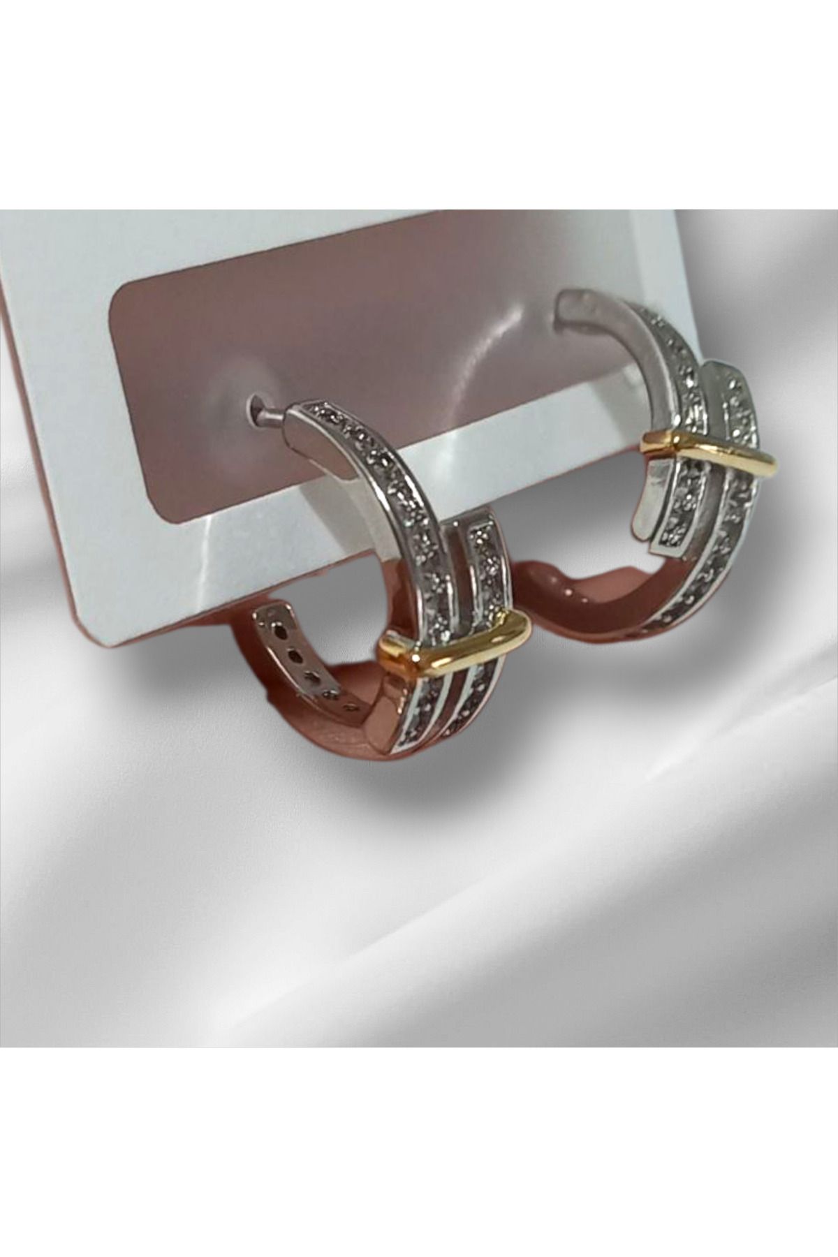stainless steell Taş Detaylı Küpe