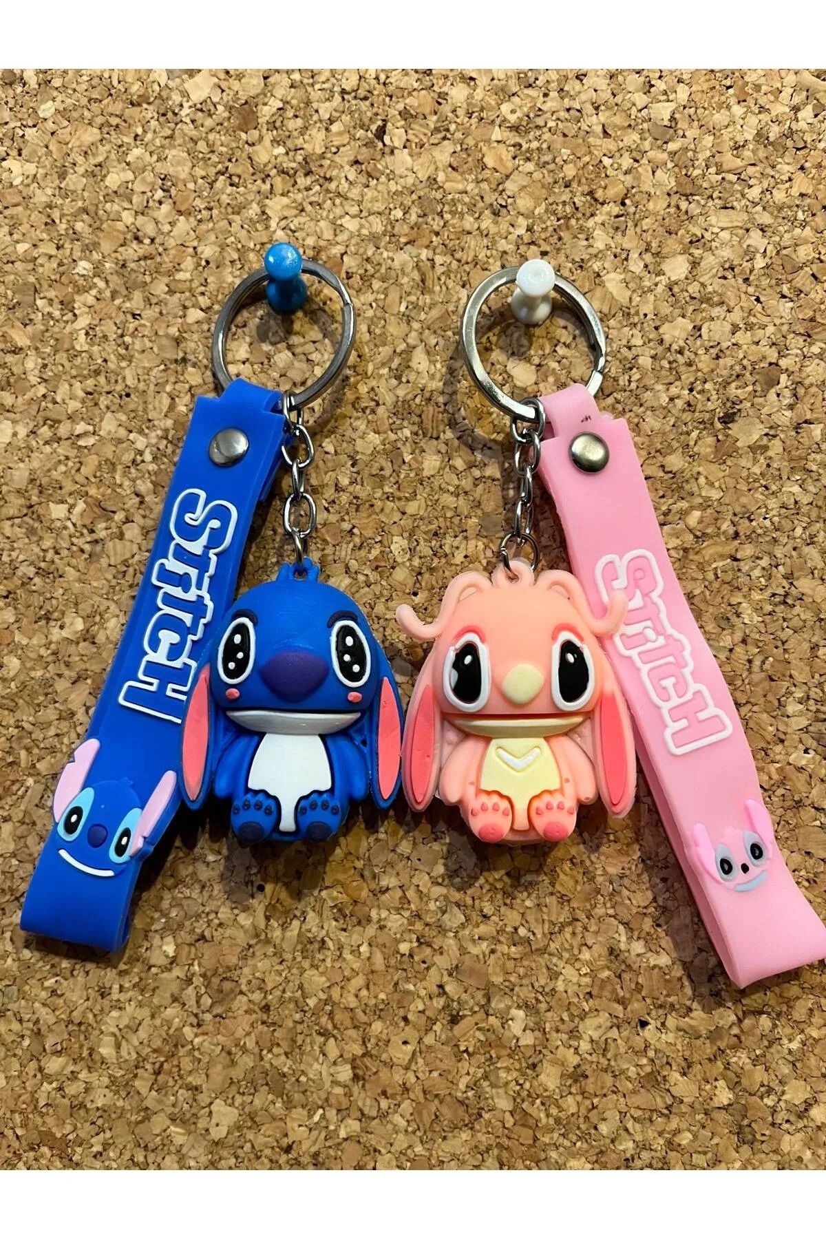 TAYEM 2'li Lilo ve Stitch Anahtarlık, 3D Disney Hediyelik Anahtarlık ve Çanta Süsü, Aksesuarı