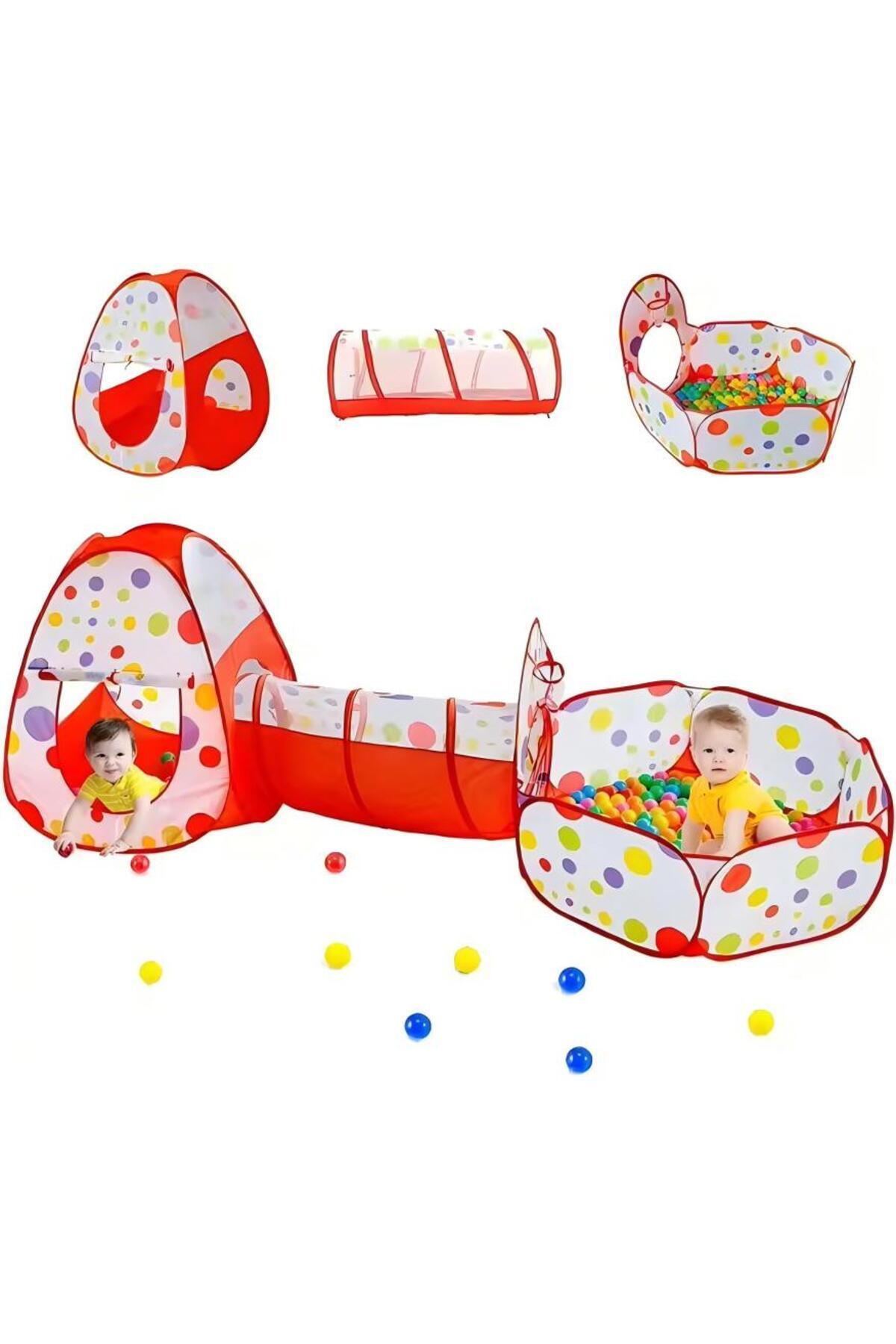 خيمة ألعاب قابلة للطي على شكل نفق زحف، بيت لعب للأطفال، حوض سباحة لكرة السلة وكرات المحيط