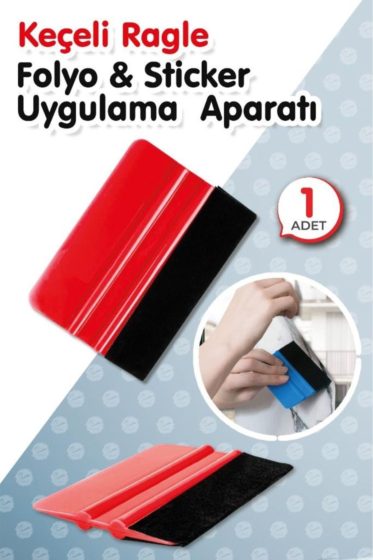 Bien Home Keçeli Ragle Folyo Yapıştırma Aparatı, Yapışkanlı Folyo Yapıştırma Çekme Aparatı Cam Filmi Uygulama