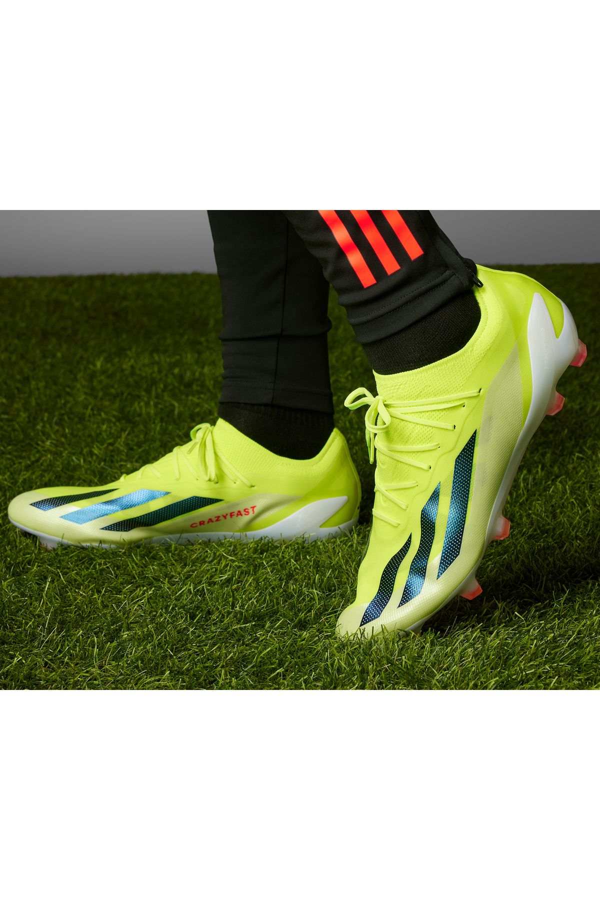 کرمپون سبز مردانه X Crazyfast FG Grass Flash Crampon کفش حرفه ای adidas