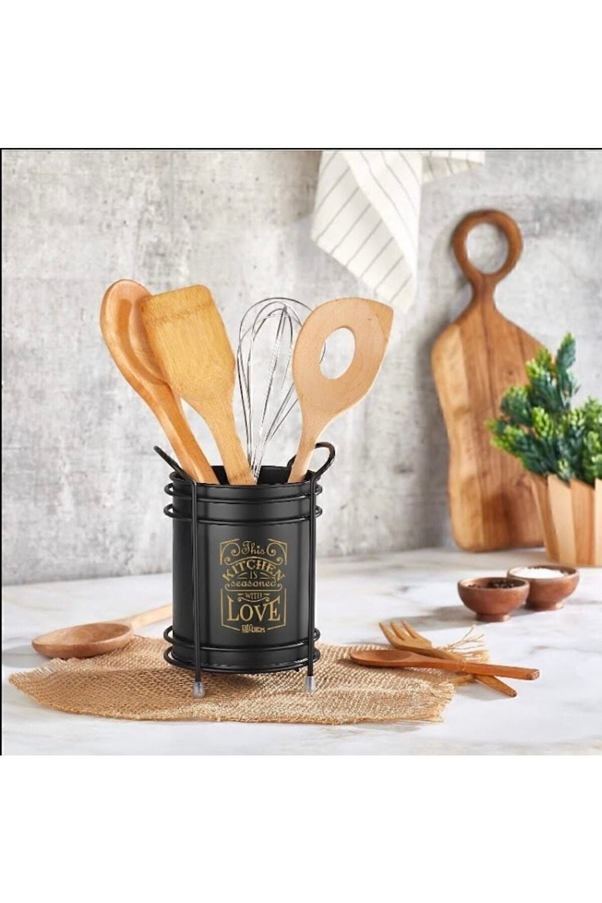 Trend World Suport De Metal Pentru Blat Negru Cu Suport Pentru Tacâmuri - One Size