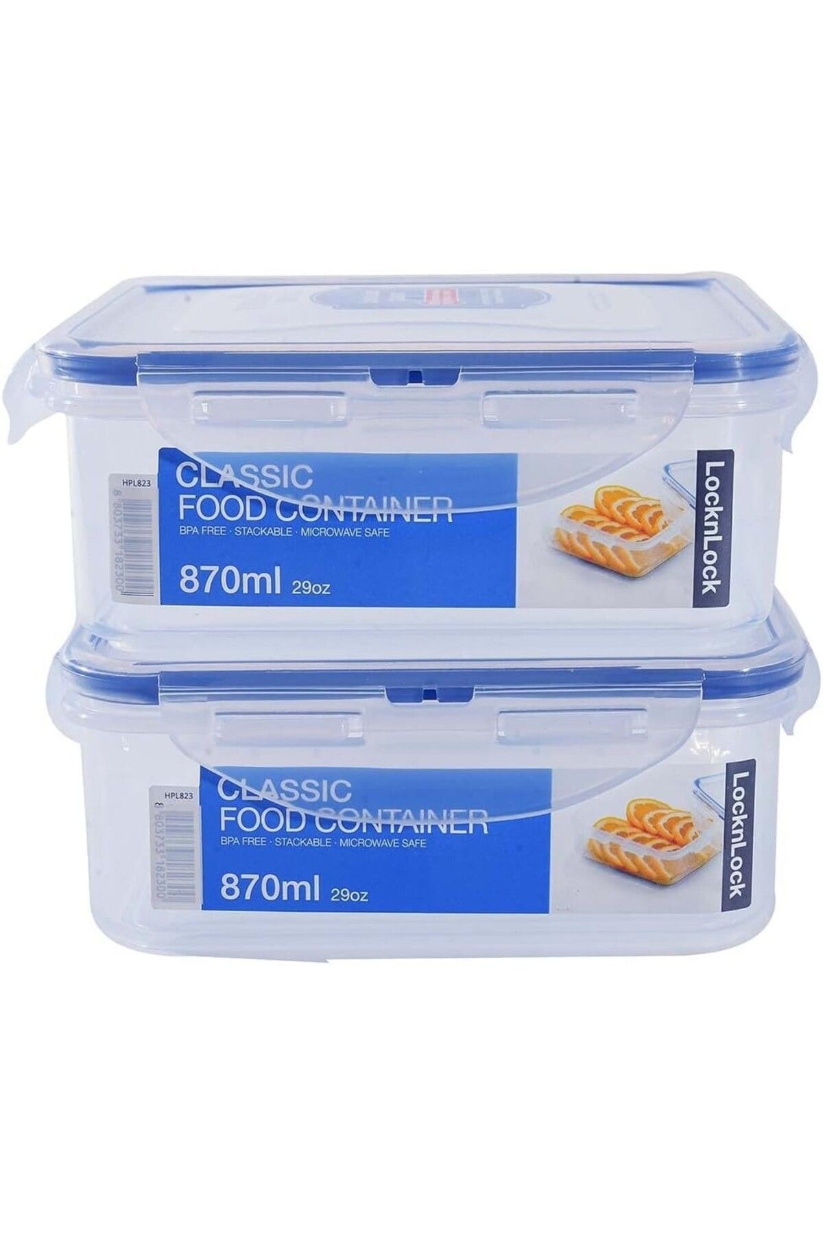 locknlock-Classic Airtight Squared Containers 870ml Set of 2 2