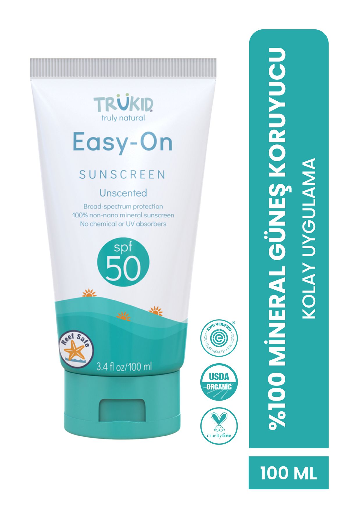 Trukid Easy On SPF50 Güneş Koruyucu 100 ml – Hassas Ciltler İçin Etkili Koruma