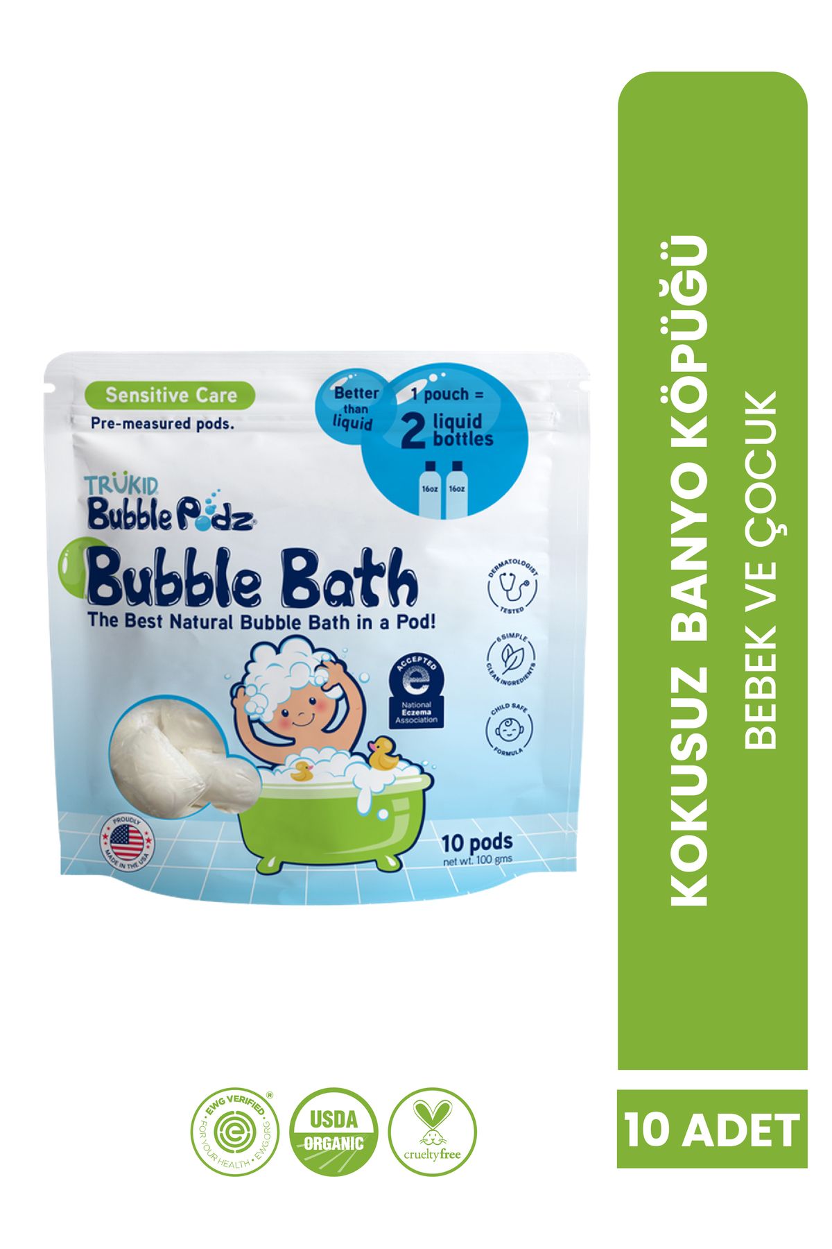 Trukid Bubble Podz Sensitive Care Bubble Bath 10 adet - Banyo Köpüğü