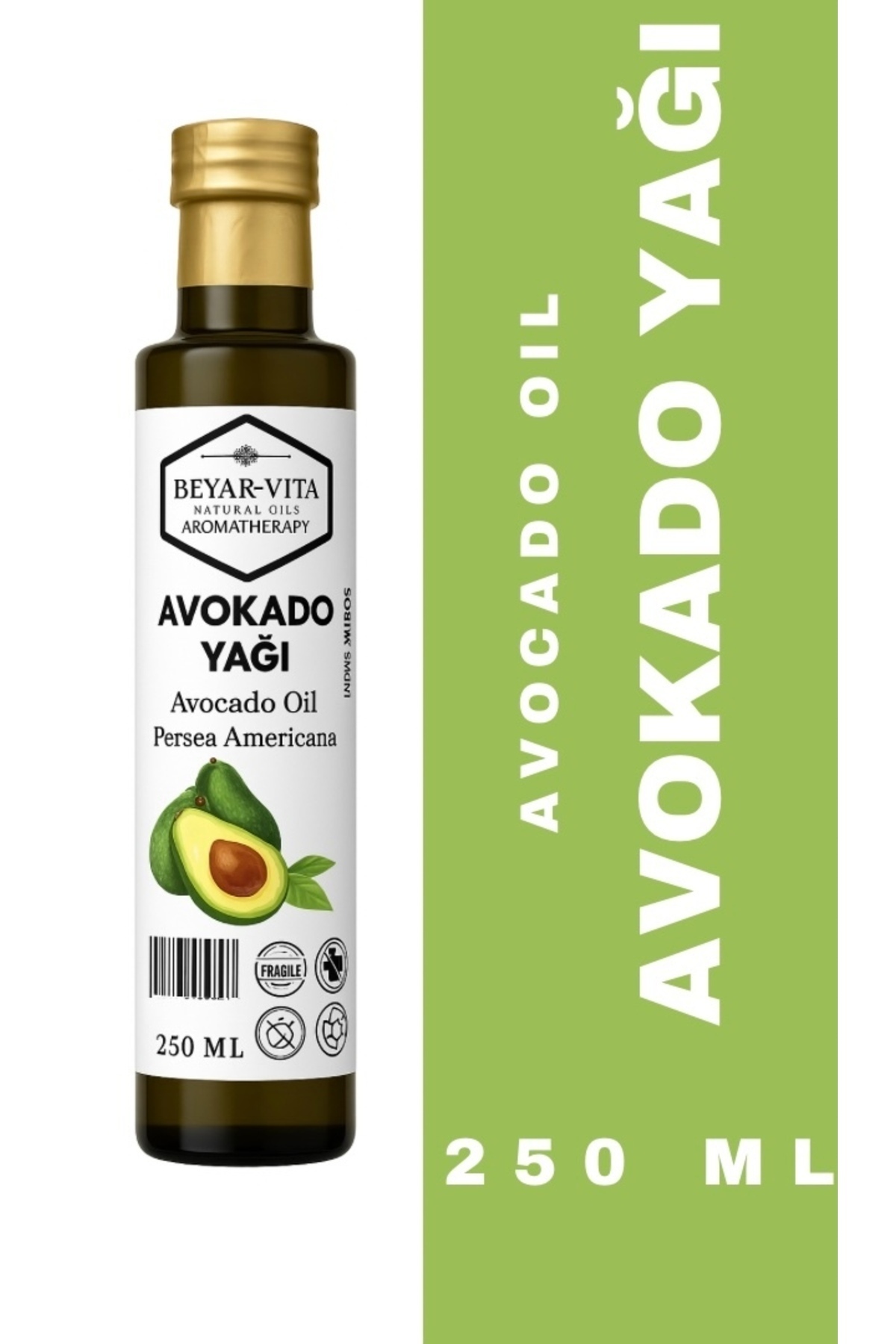 Avokado Yağı 250 ml – Soğuk Sıkım – Doğal Ve Saf – Katkısız – Cam Şişe — BYR1001252052112 — تصویر 2 از 4
