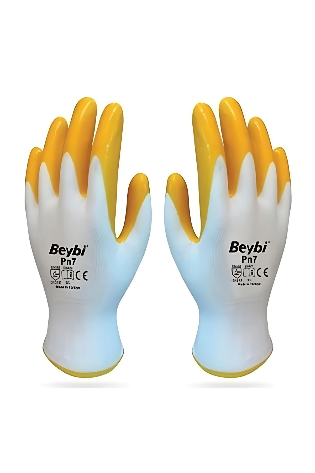 Beybi Pn7 Polyester Örme Yarı Nitril İş Eldiveni 10 Çift