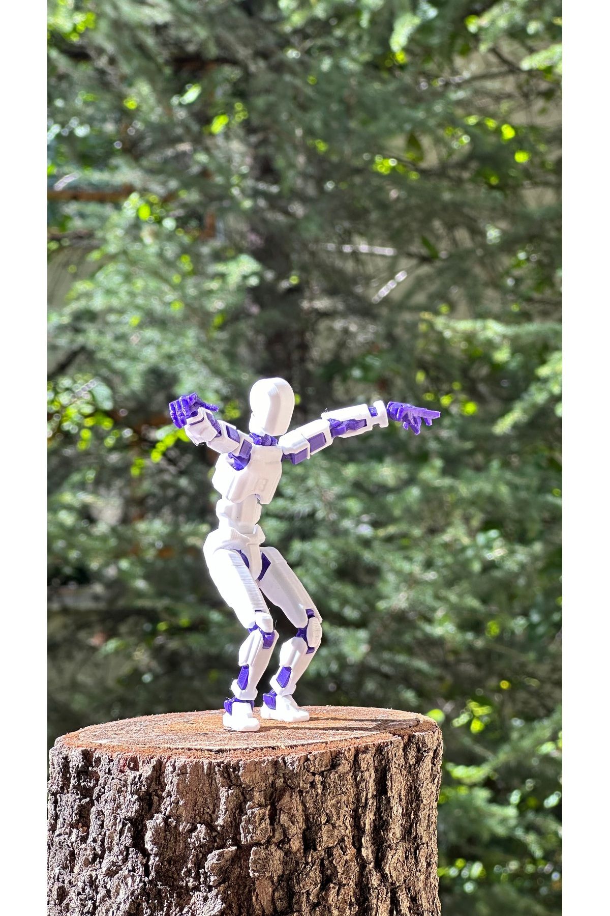 Loopify Lucky 13 Oynar Eklemli Robot Figür Oyuncak - Titan 13 - Dummy 1 Adet Beyaz Mor 14cm