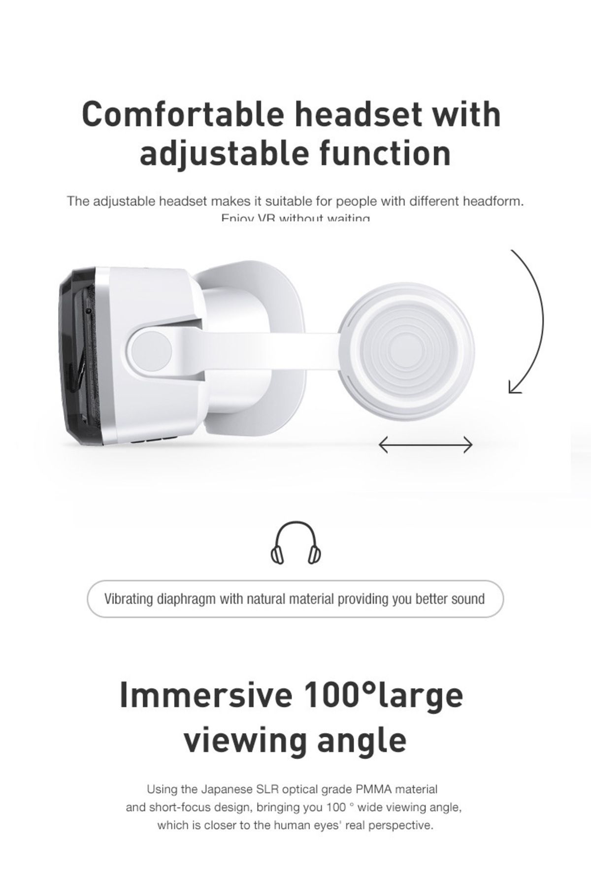 BiXXBi-VR/3D Glasses For IOS Android Mobile Phone, Games, Video, Headphones And Bluetooth Controller 5